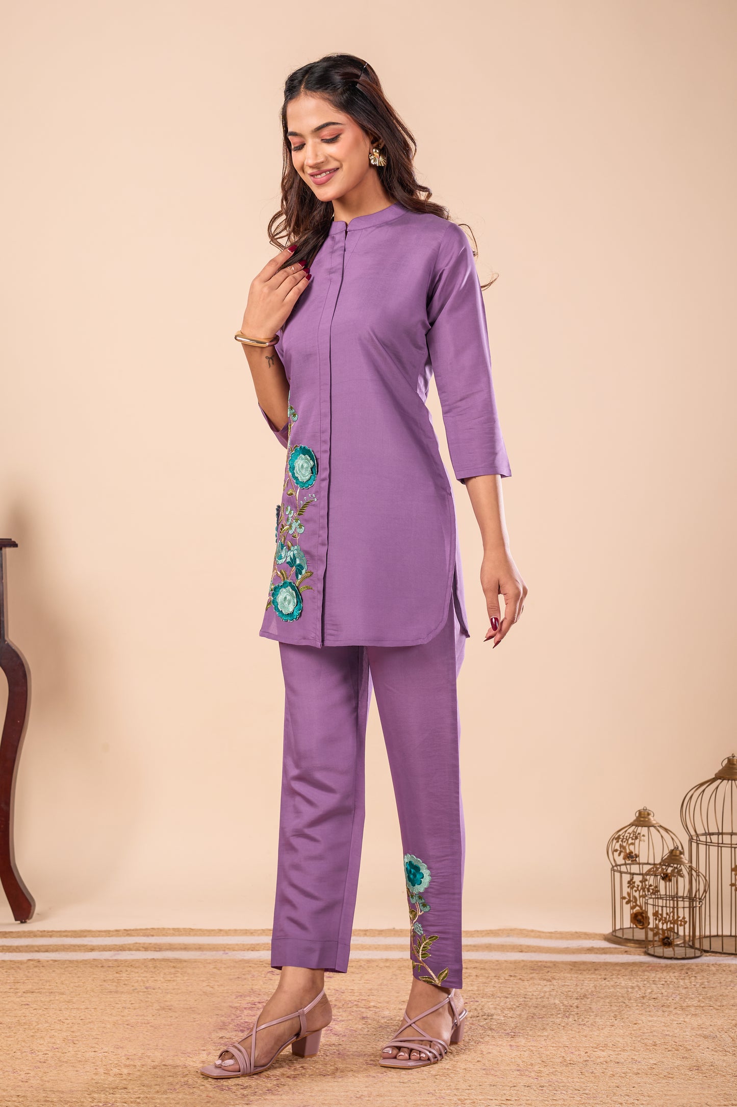 Vastra Silk Embroidered co-ord set