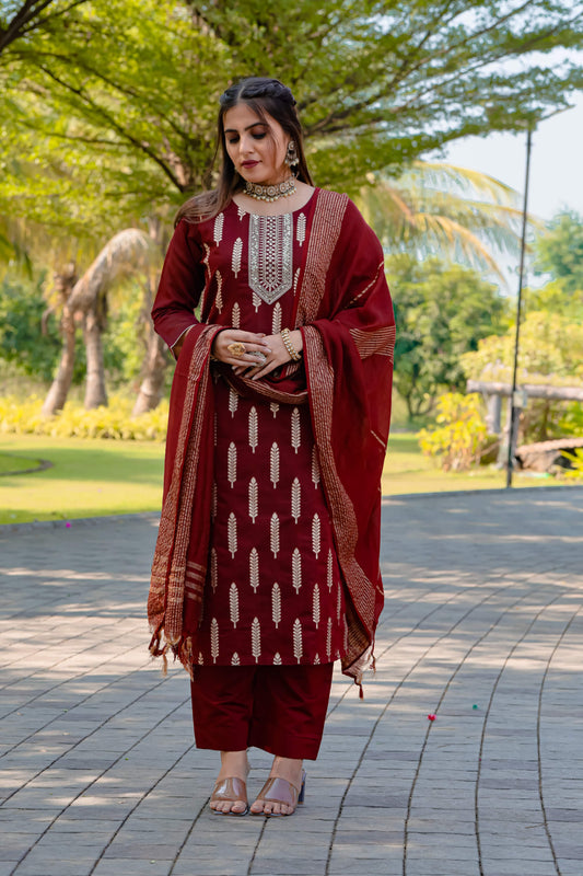 Rosewood Kurti Set - Decize Clothing