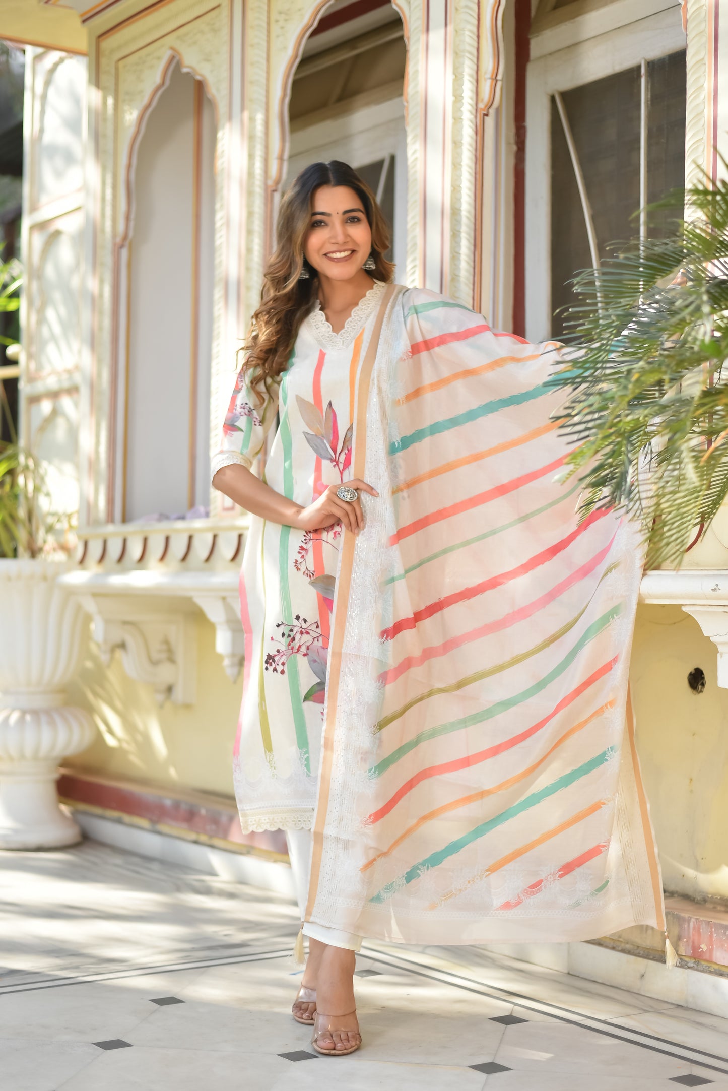 PASTEL GLOW KURTA SET WITH DUPATTA - Decize Clothing