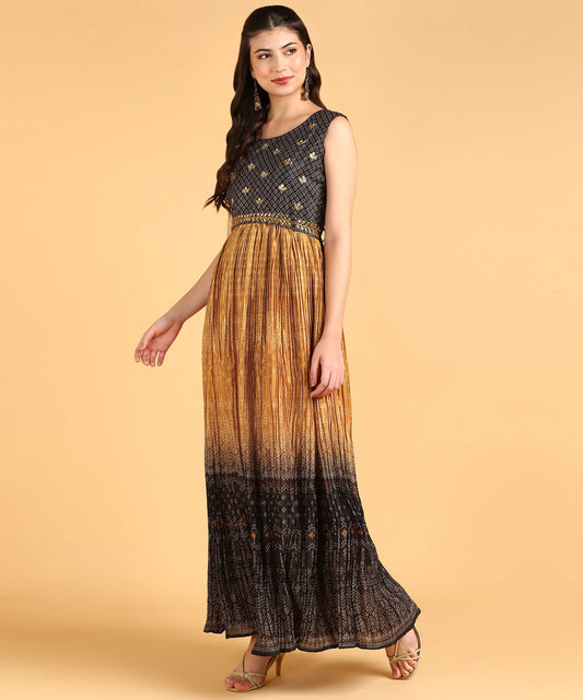 Congo Brown Gown - Decize Clothing