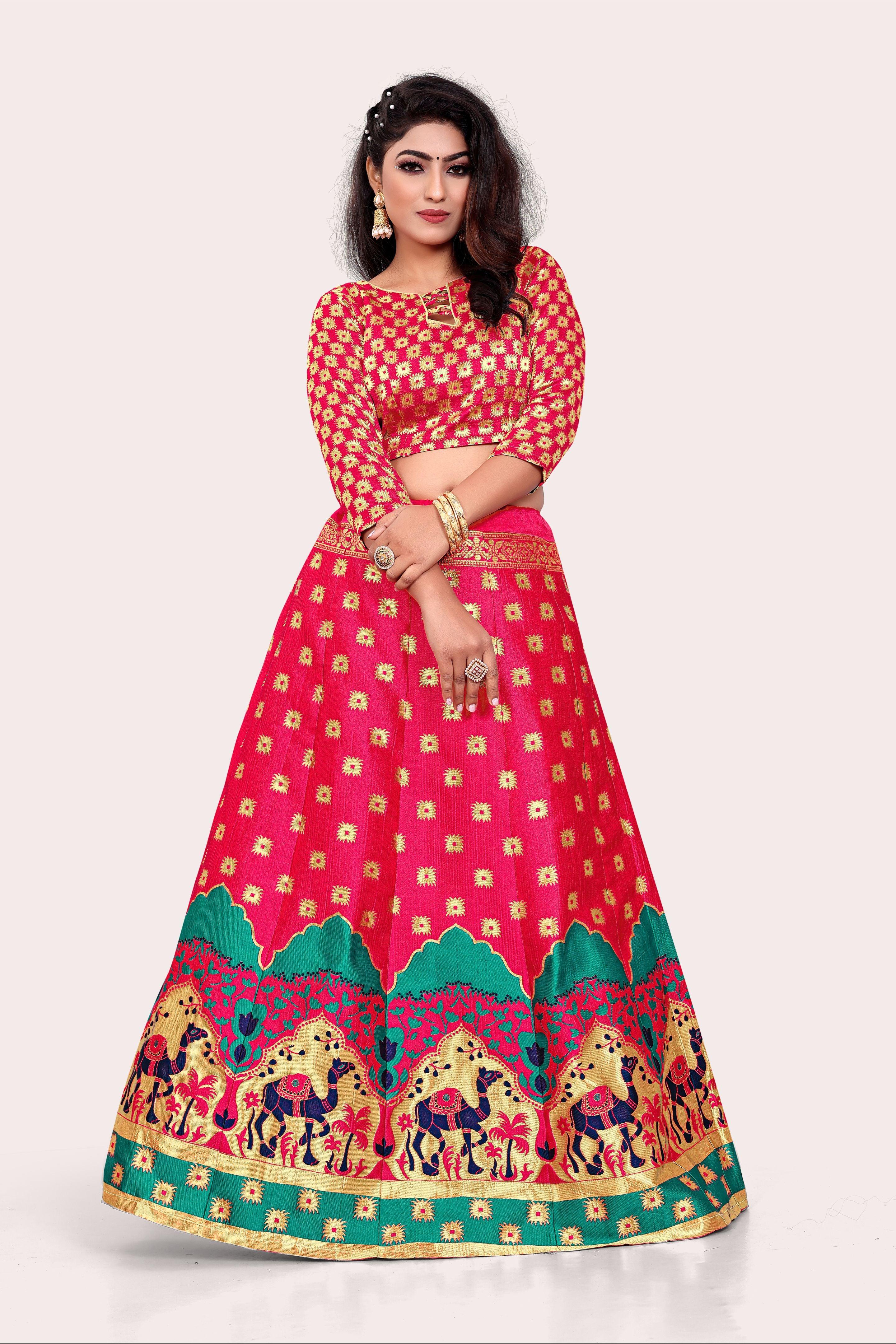 Timeless Treasure: Banarasi Lehenga Choli Set with Dupatta - Decize Clothing