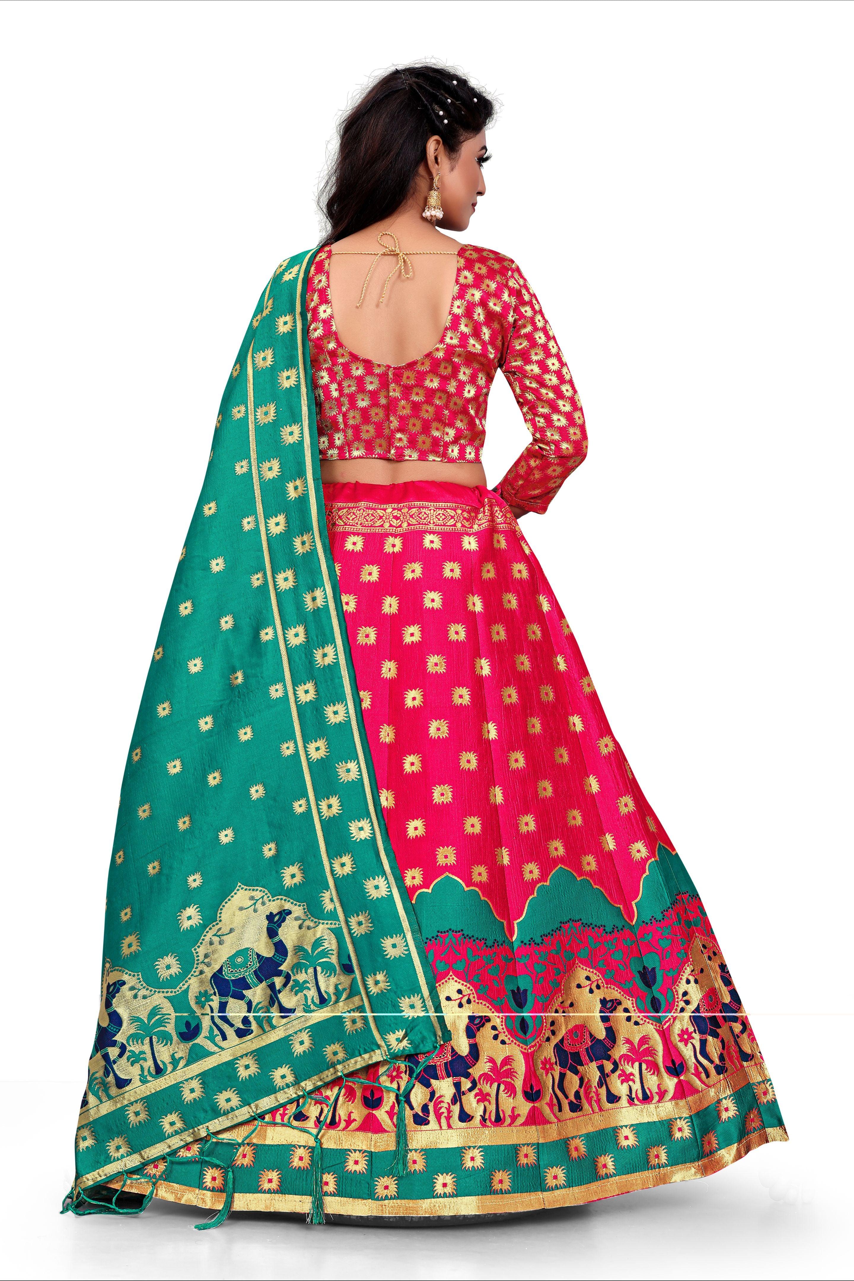 Timeless Treasure: Banarasi Lehenga Choli Set with Dupatta - Decize Clothing