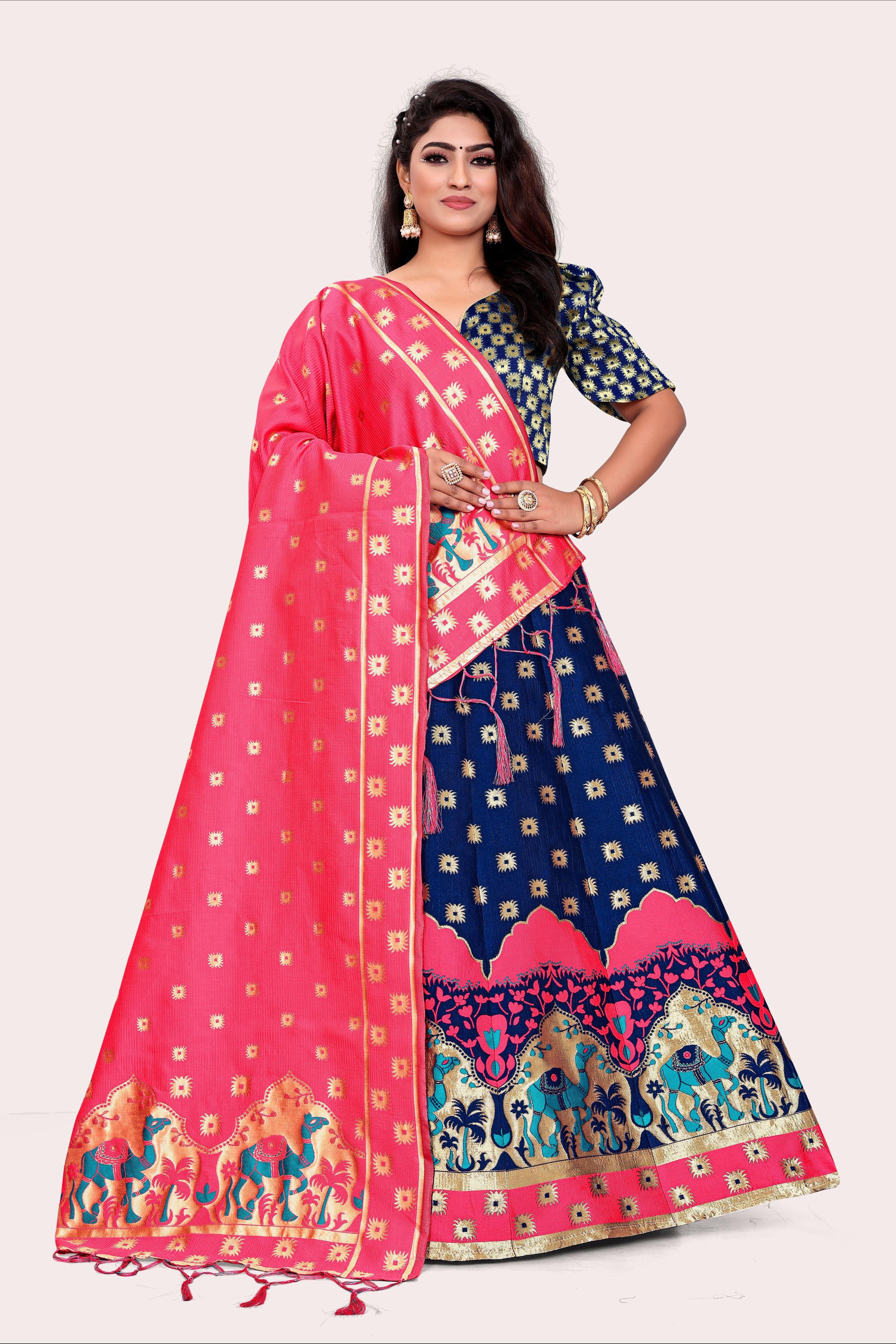 Timeless Treasure: Banarasi Lehenga Choli Set with Dupatta - Decize Clothing