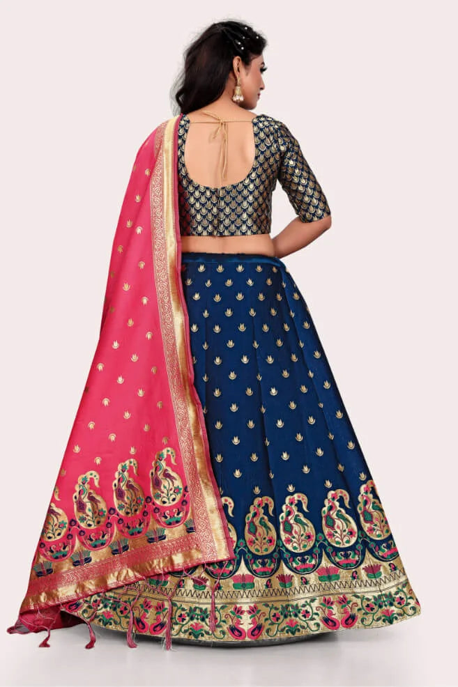 Banarasi Lehenga Choli Set With Keri Designs