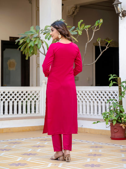 Sara Motifs Embroidered Silk Kurta with Trouser & Dupatta