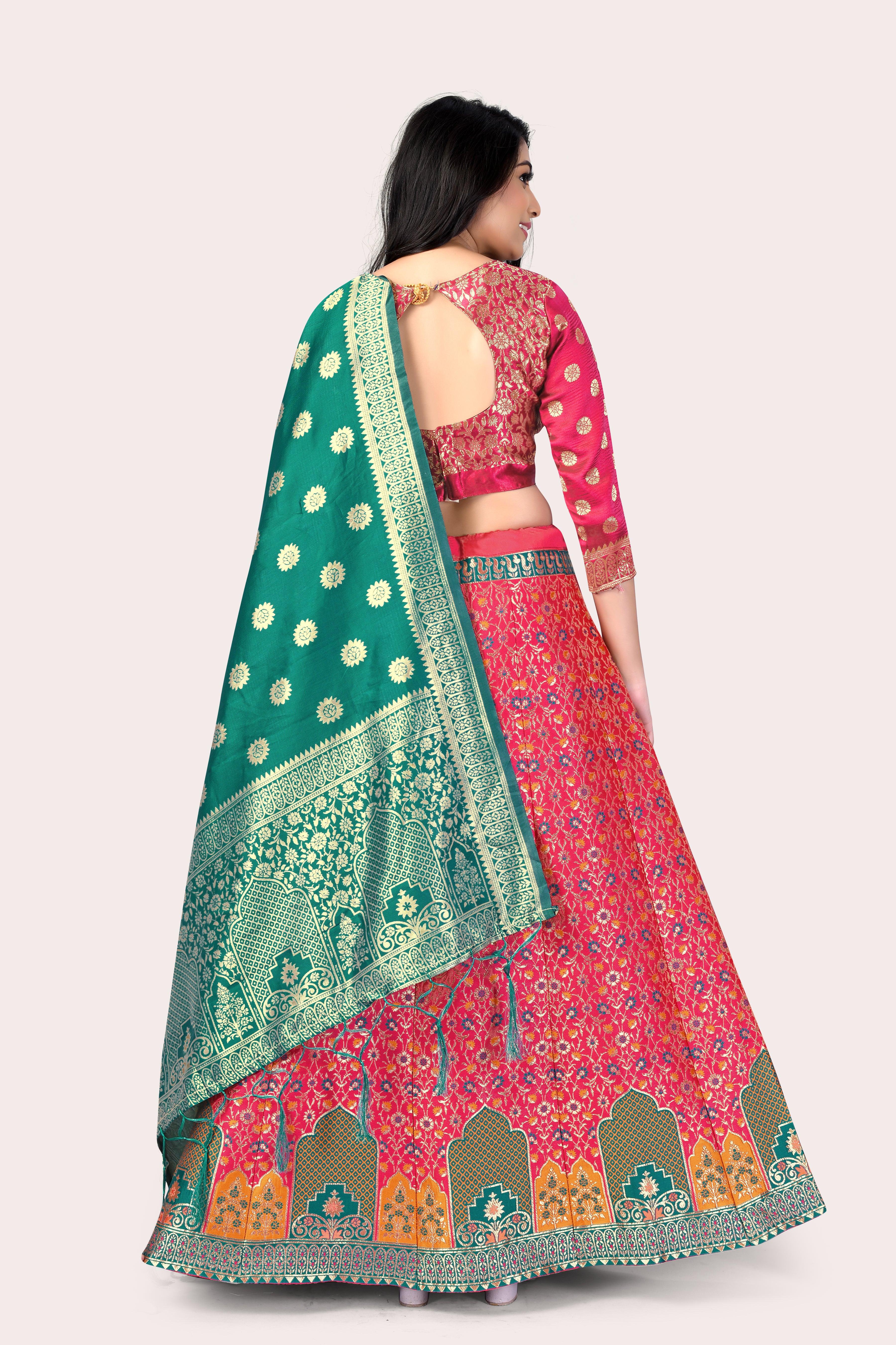 Timeless Treasure: Banarasi Lehenga Choli Set - Decize Clothing