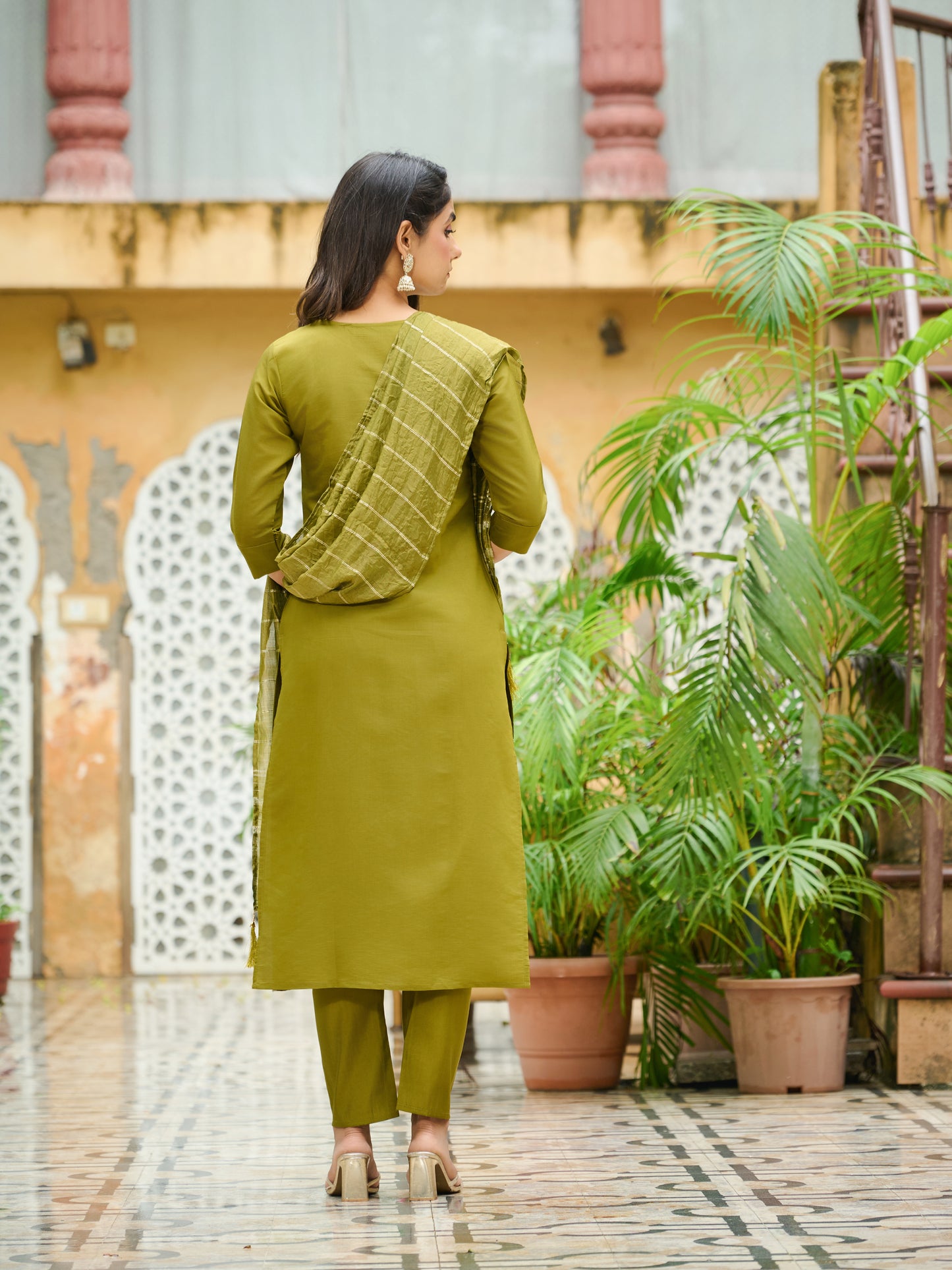 Parnika Silk Blend Embroidered Kurta Set with Dupatta
