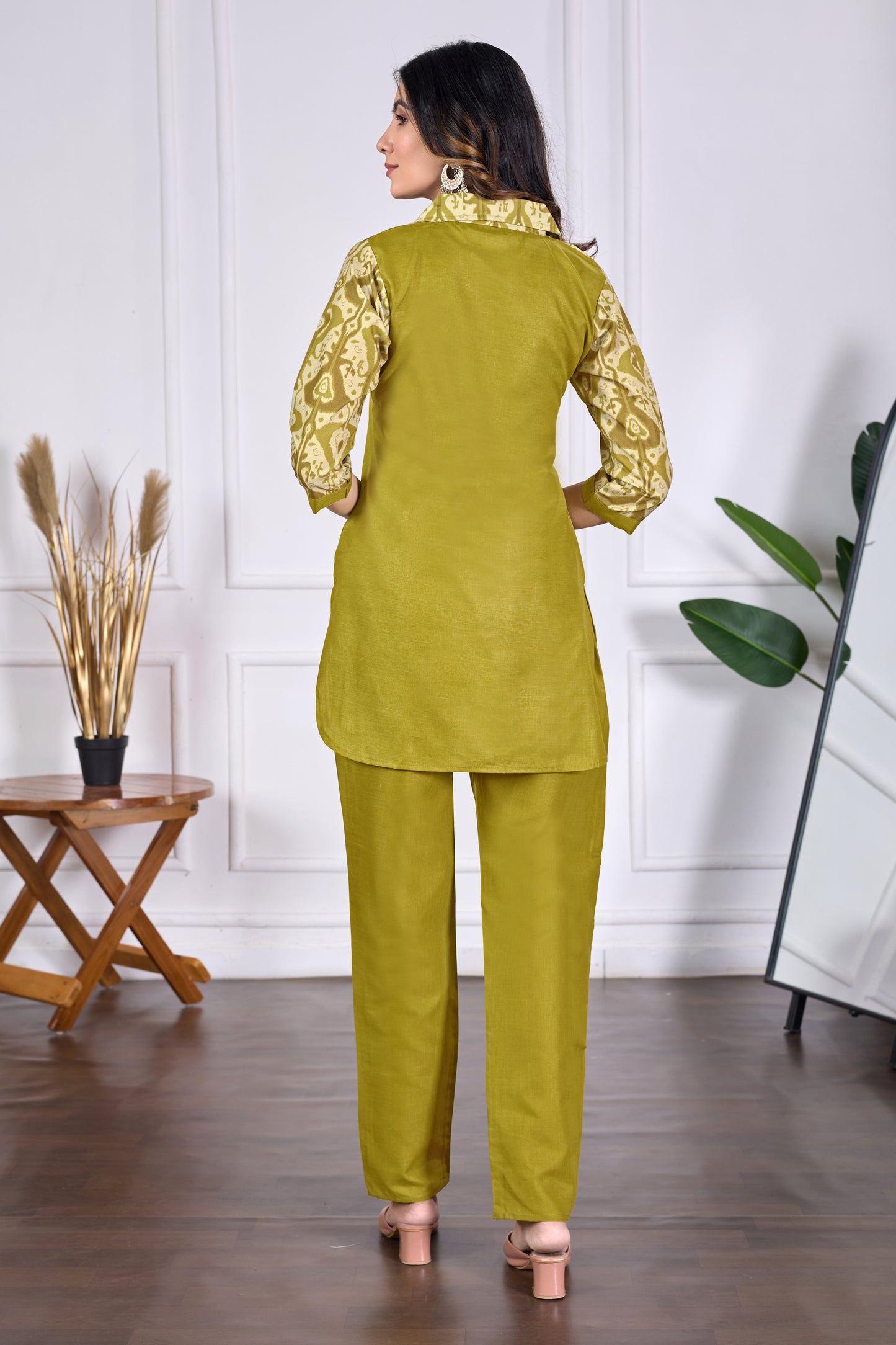 Anika Pure Cotton Printed Embroidered Co-ord Set