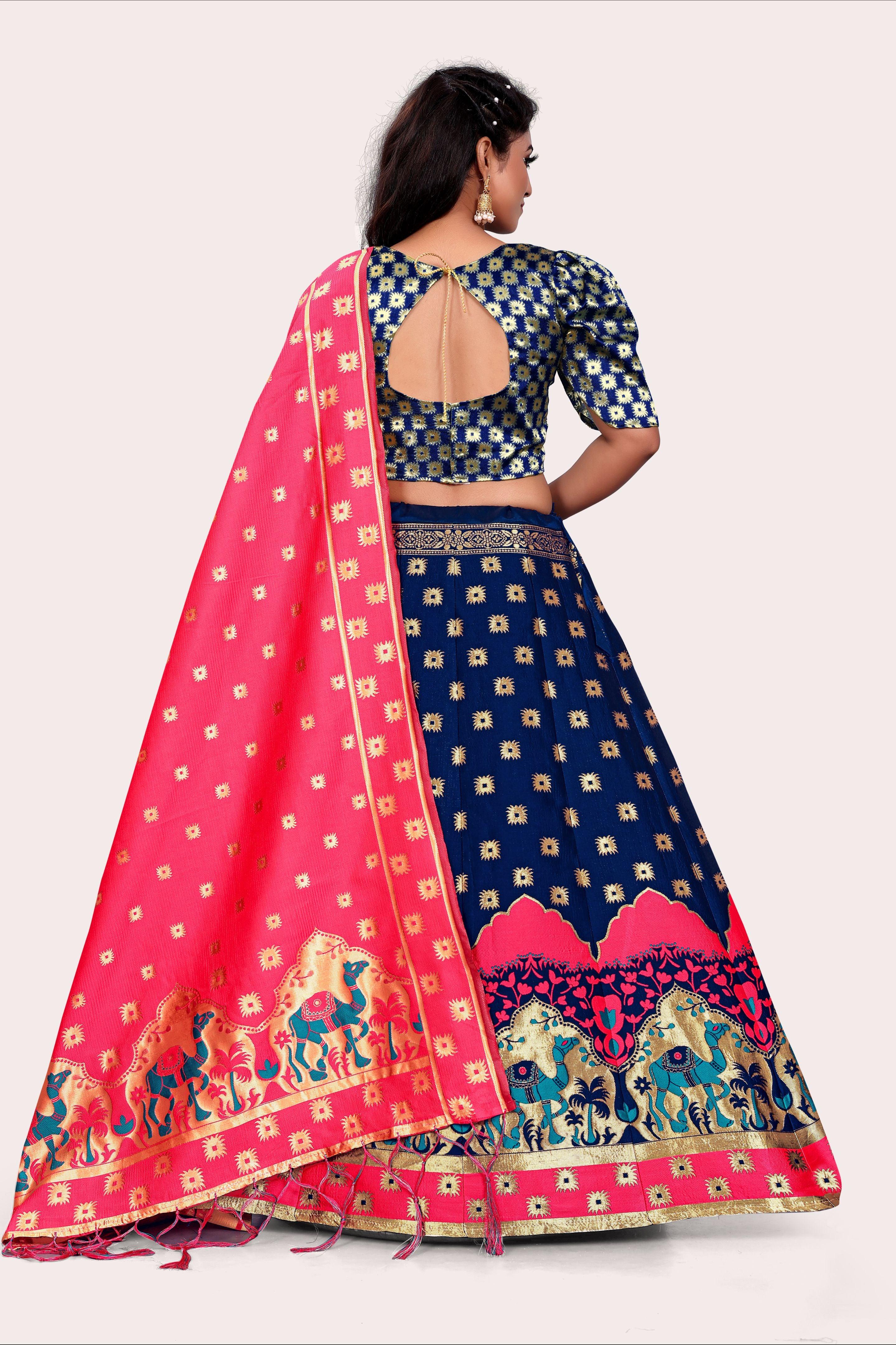 Timeless Treasure: Banarasi Lehenga Choli Set with Dupatta - Decize Clothing