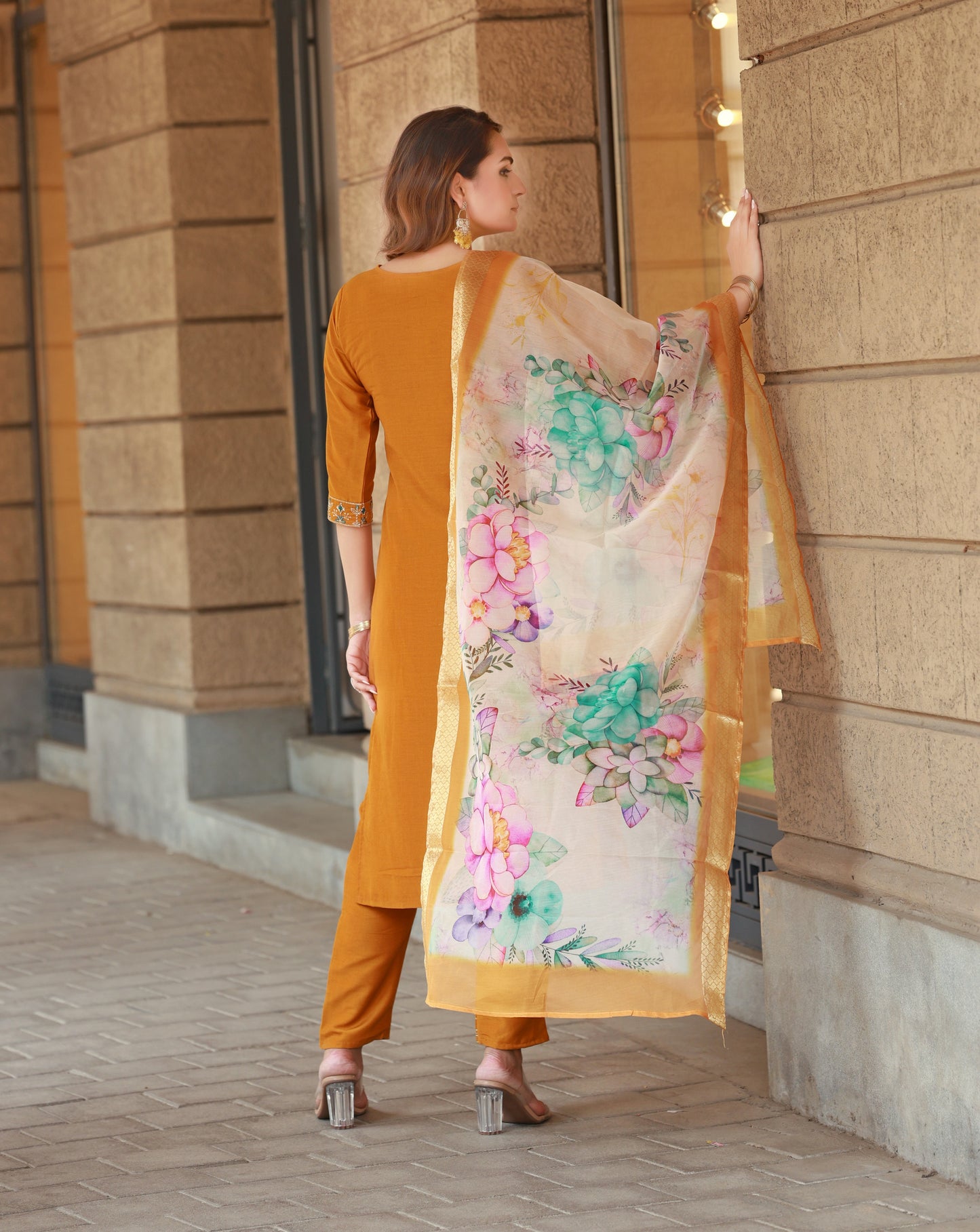 Ethereal Violet Embroidered Kurta & Trouser Set