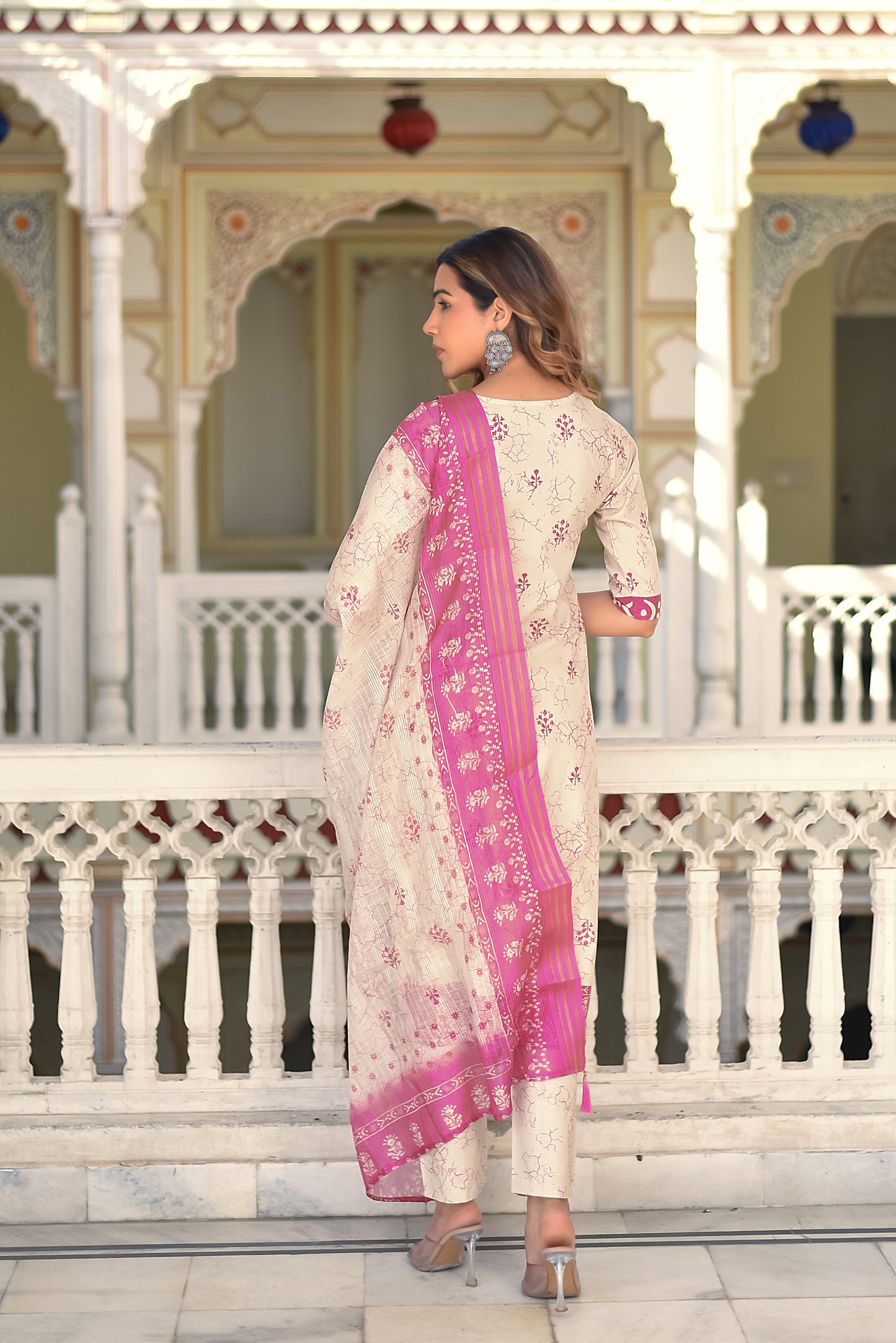 Aarunya Bloom Cotton Kurta Set with Dupatta
