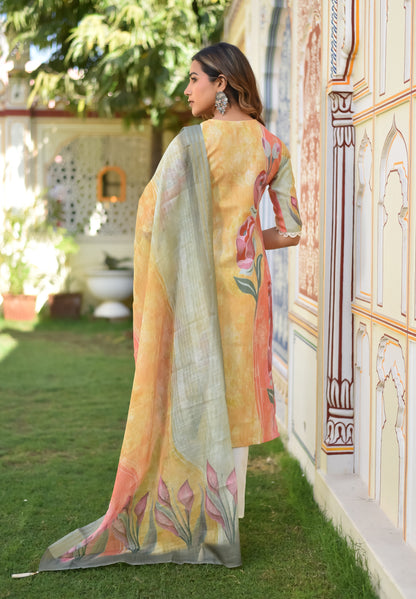 TULIP WHISPER COTTON KURTA SET WITH DUPATTA