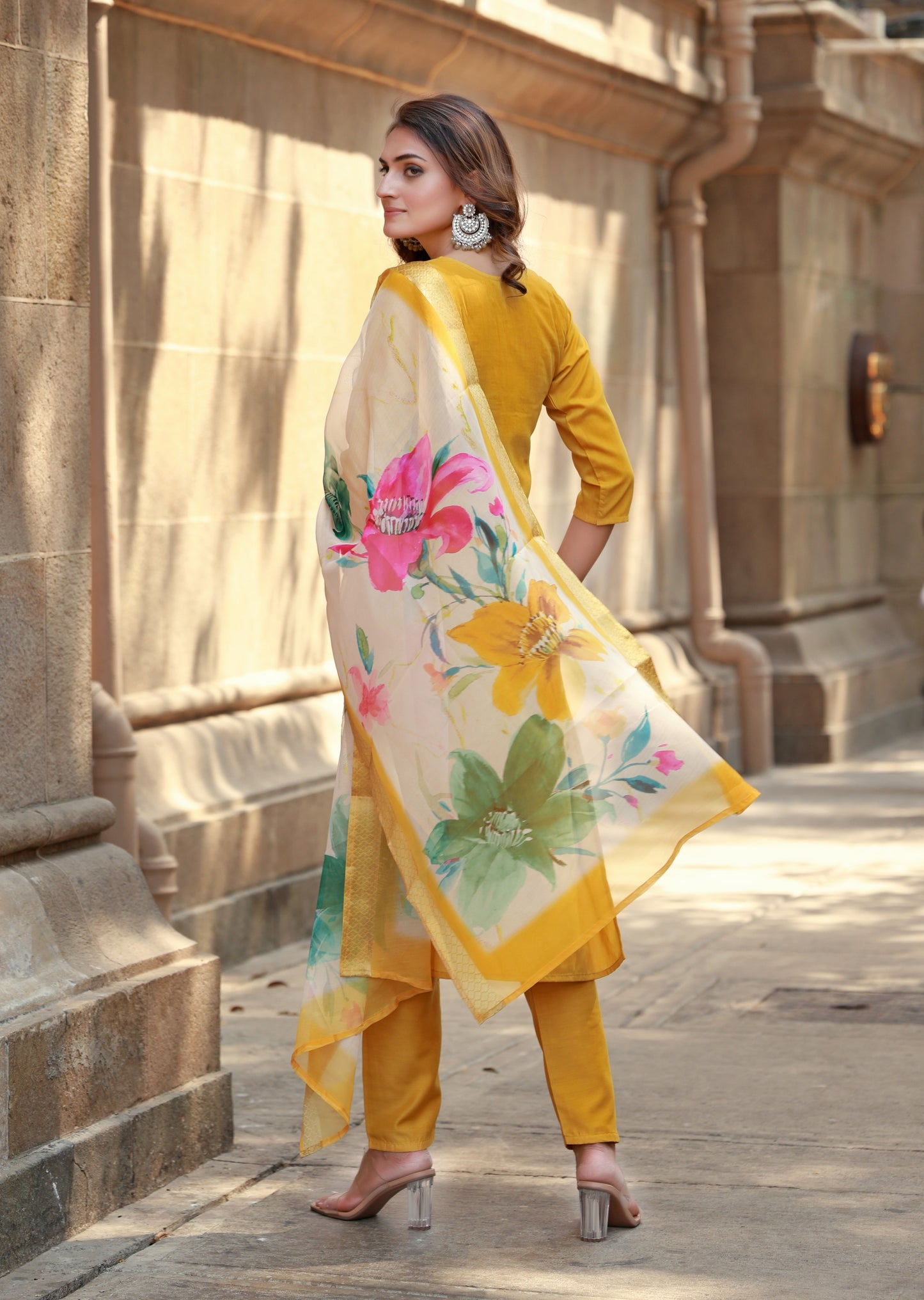 EVERGREEN MUSE COTTON KURTA SET WITH DUPATTA