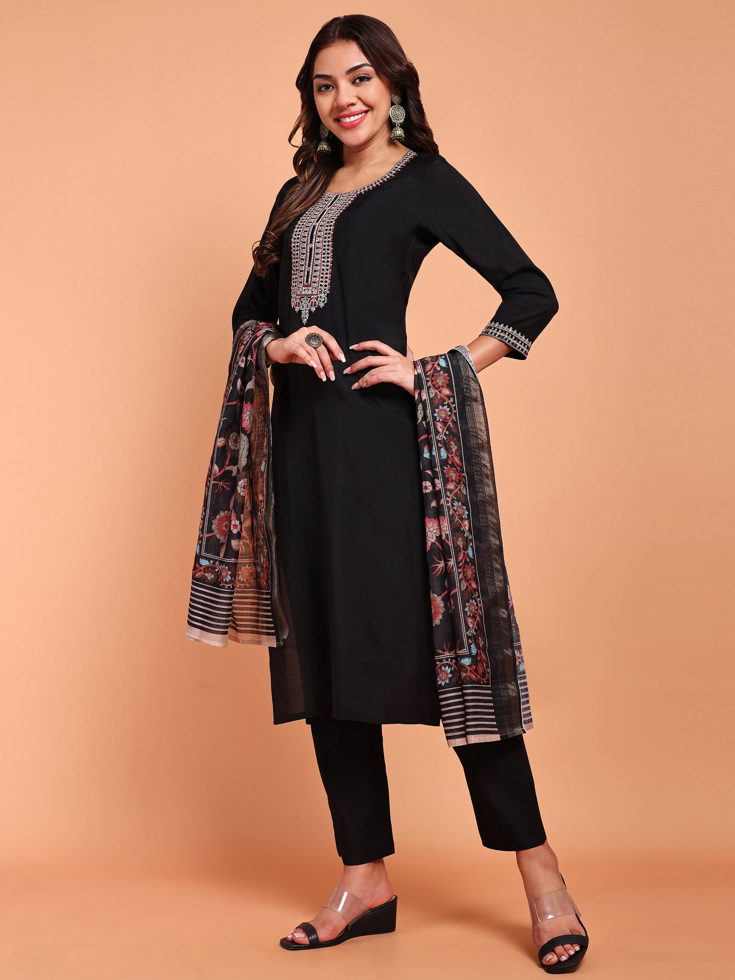 ONYX BLOOM KURTA SET
