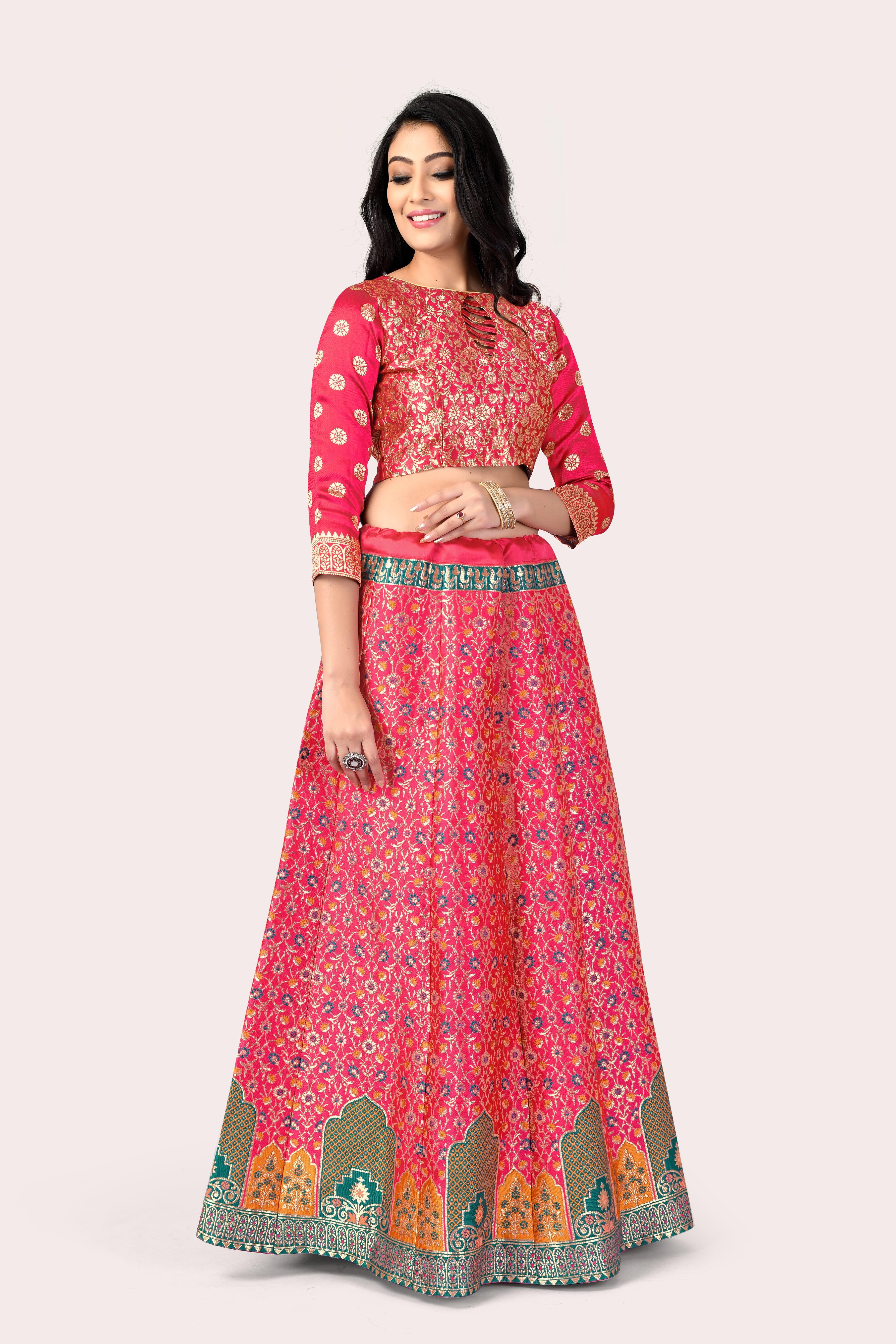 Timeless Treasure: Banarasi Lehenga Choli Set - Decize Clothing