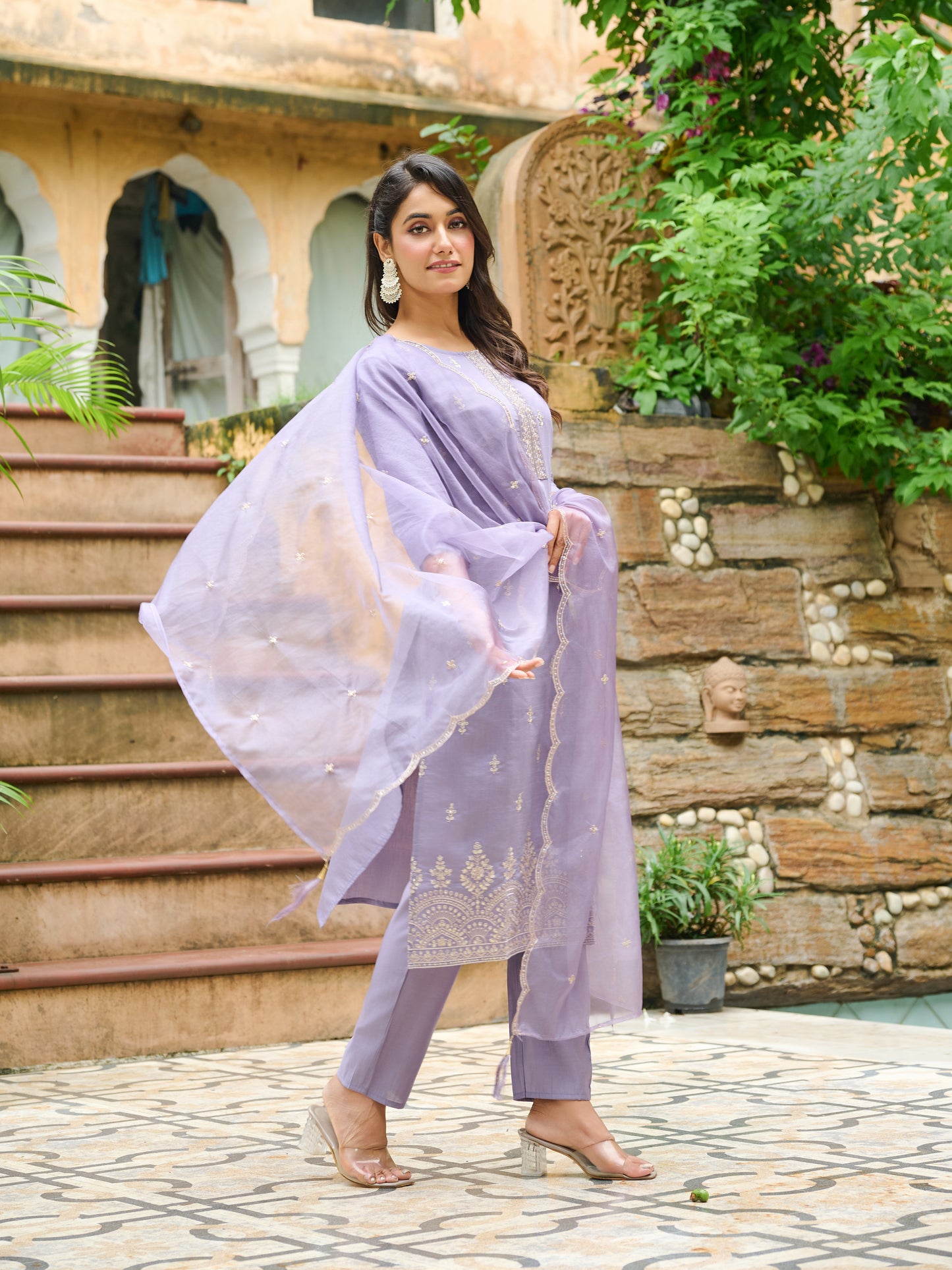 Zyra Embroidered Kurta Set with Dupatta