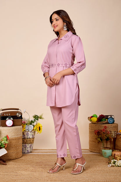 Noor Pure Cotton Embroidered Co-ord Set