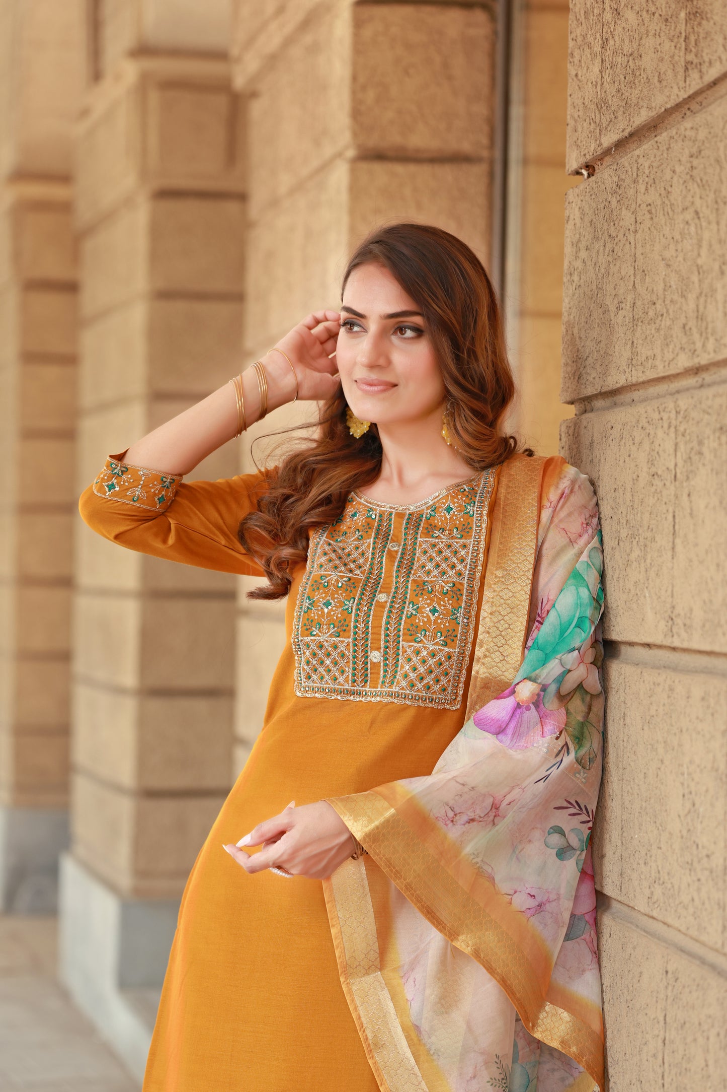 Ethereal Violet Embroidered Kurta & Trouser Set
