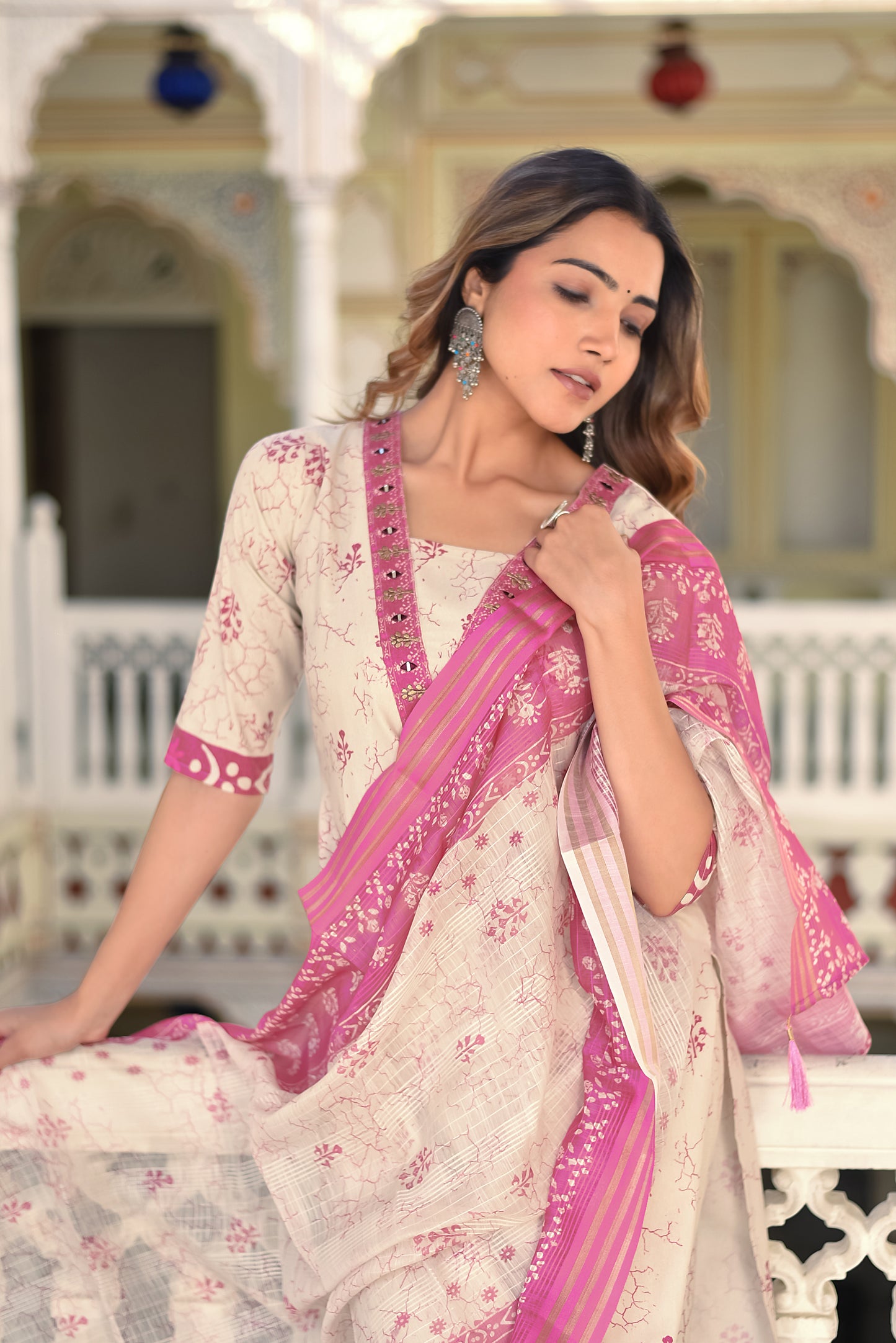 Aarunya Bloom Cotton Kurta Set with Dupatta