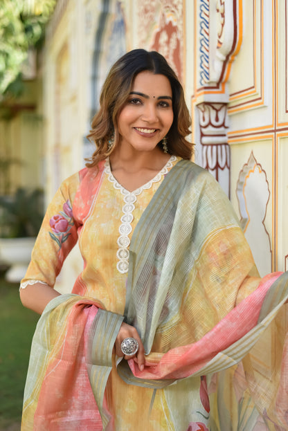 TULIP WHISPER COTTON KURTA SET WITH DUPATTA
