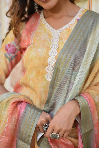 TULIP WHISPER COTTON KURTA SET WITH DUPATTA