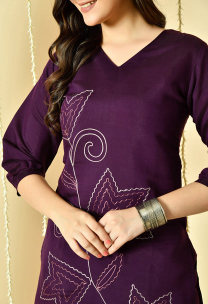 Amara Pure Silk Embroidered Co-ord Set
