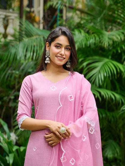 Sitara Floral Printed Kurta Set With Trouser & Dupatta