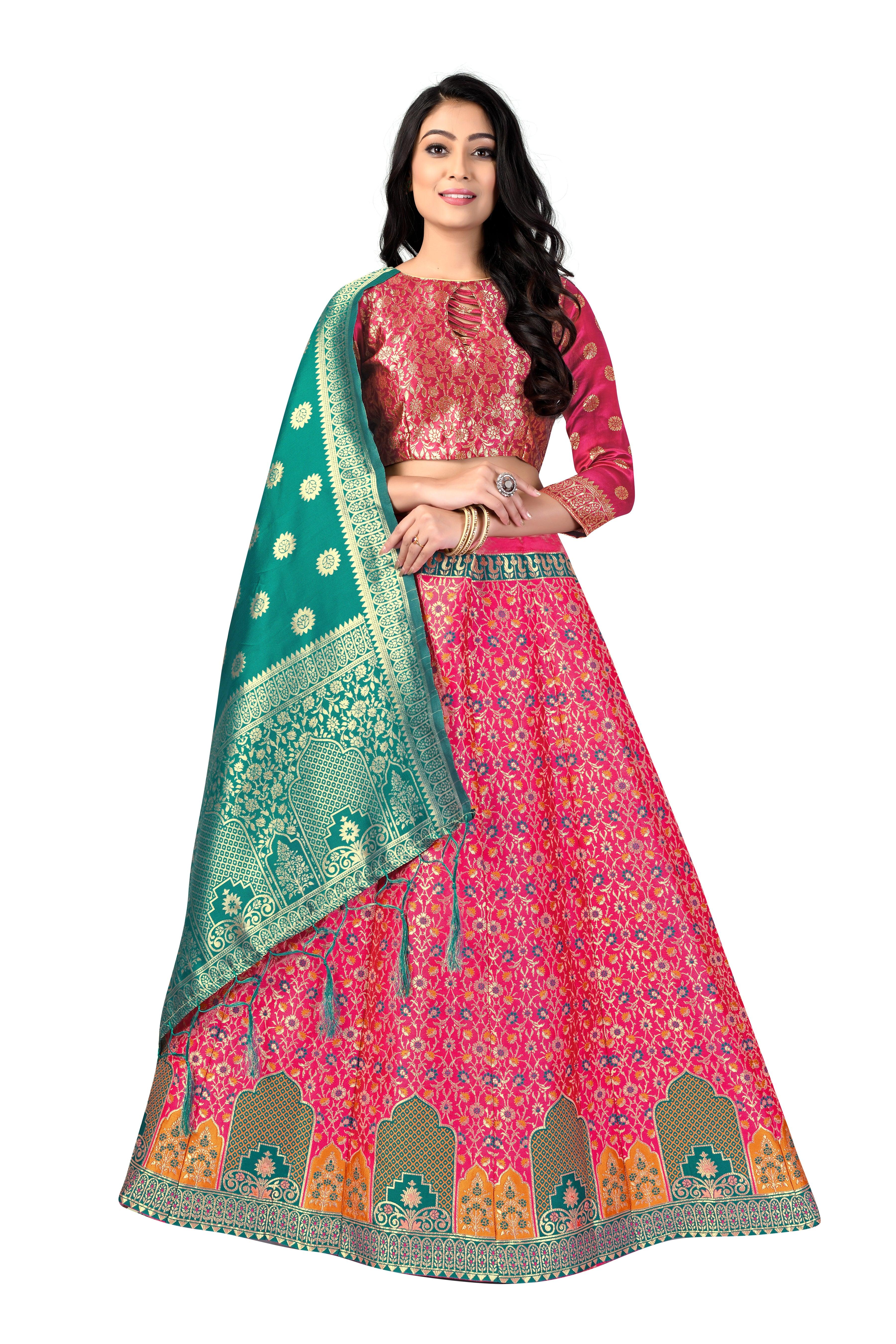 Timeless Treasure: Banarasi Lehenga Choli Set - Decize Clothing