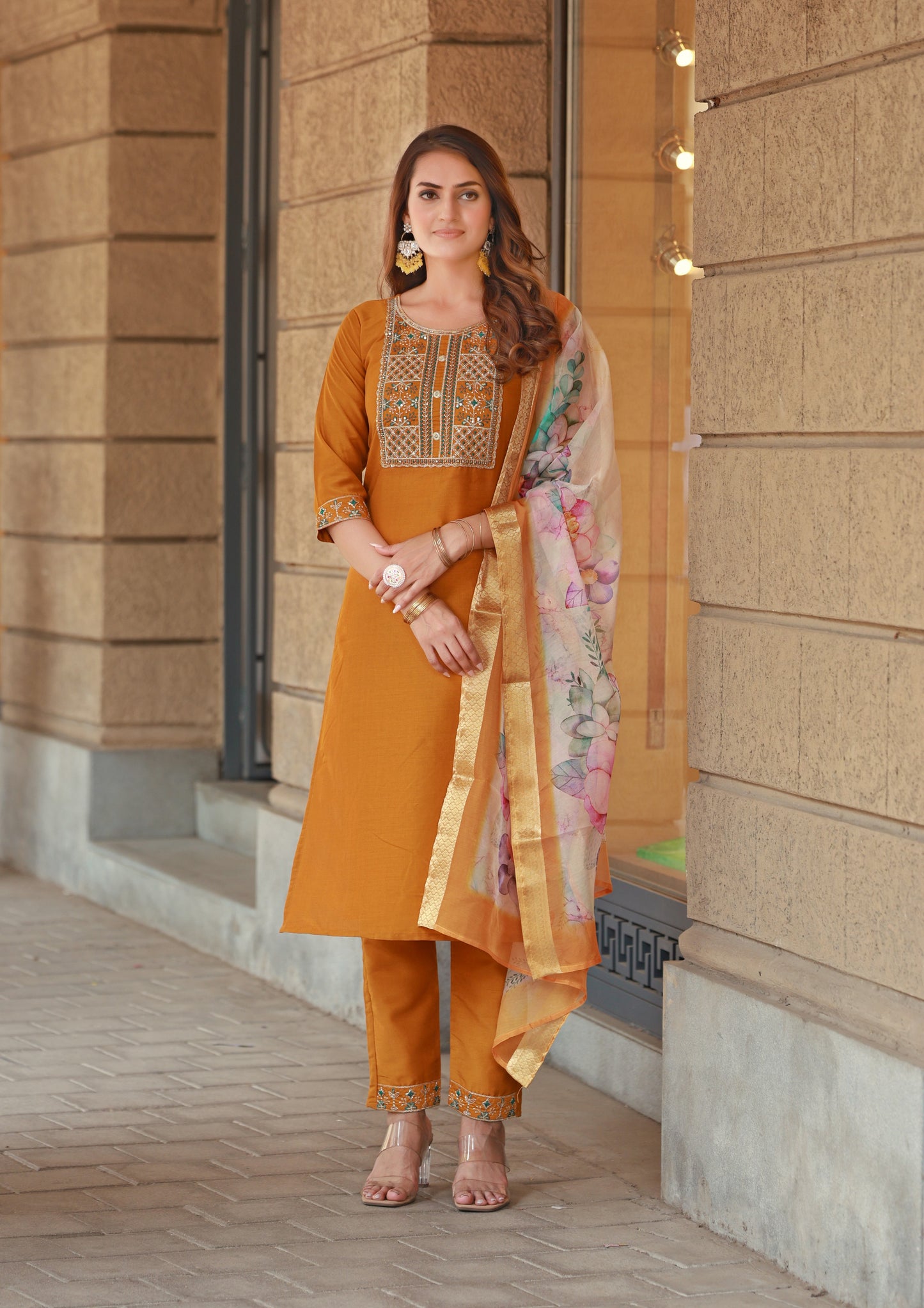 Ethereal Violet Embroidered Kurta & Trouser Set