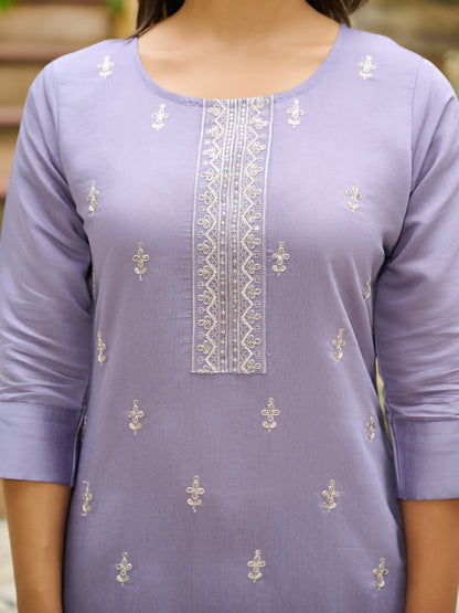 Zyra Embroidered Kurta Set with Dupatta