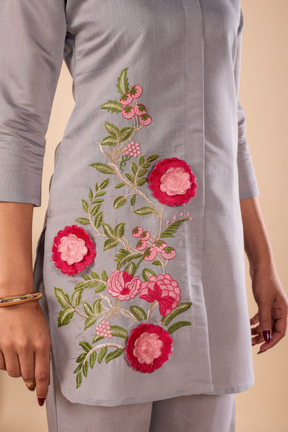 Vastra Silk Embroidered co-ord set