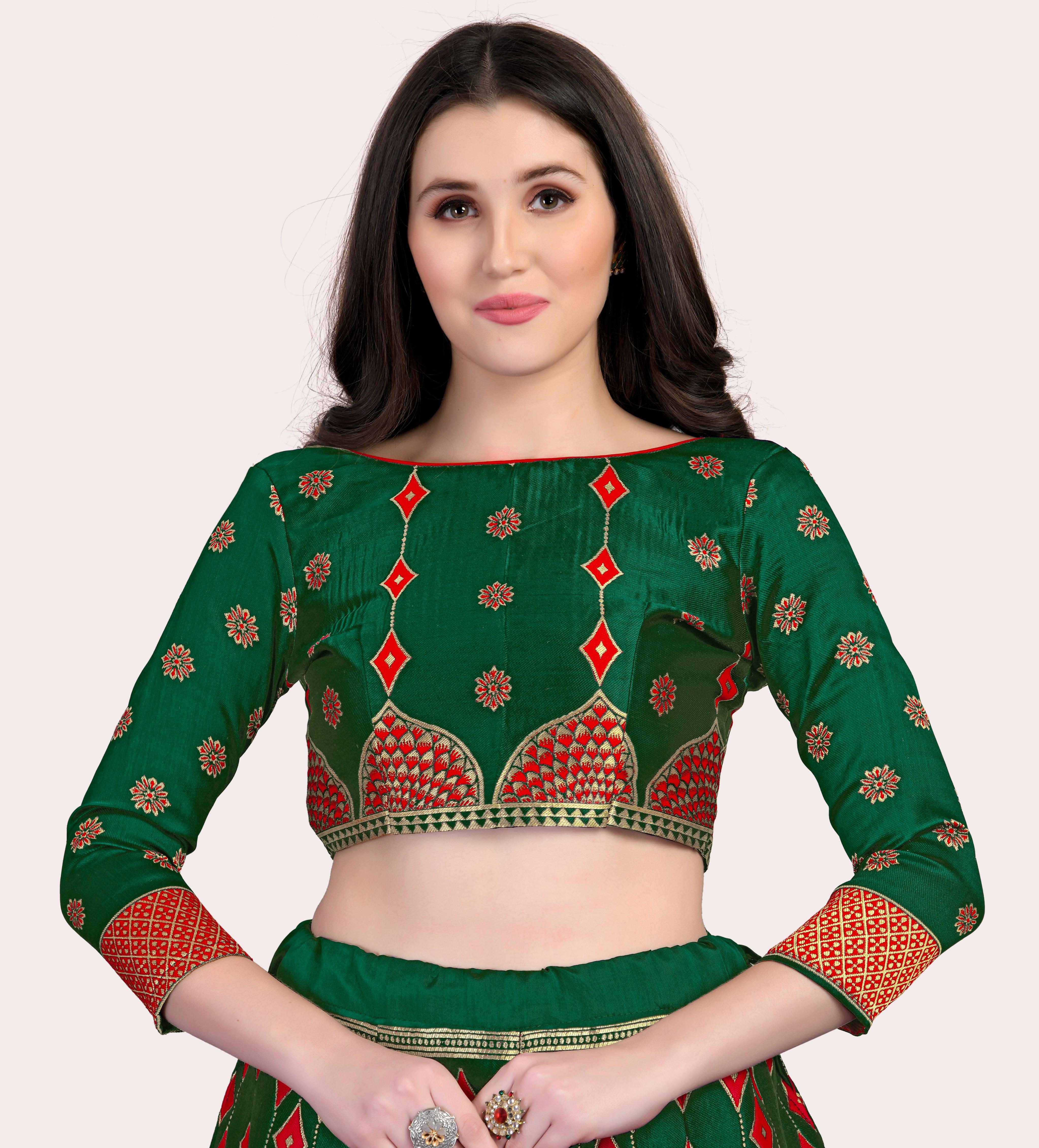 Royal Radiance: Banarasi Lehenga Choli Set with Dupatta - Decize Clothing