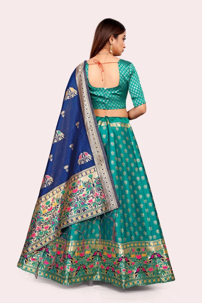 Exquisite Elegance: Banarasi Lehenga Choli with Dupatta - Decize Clothing