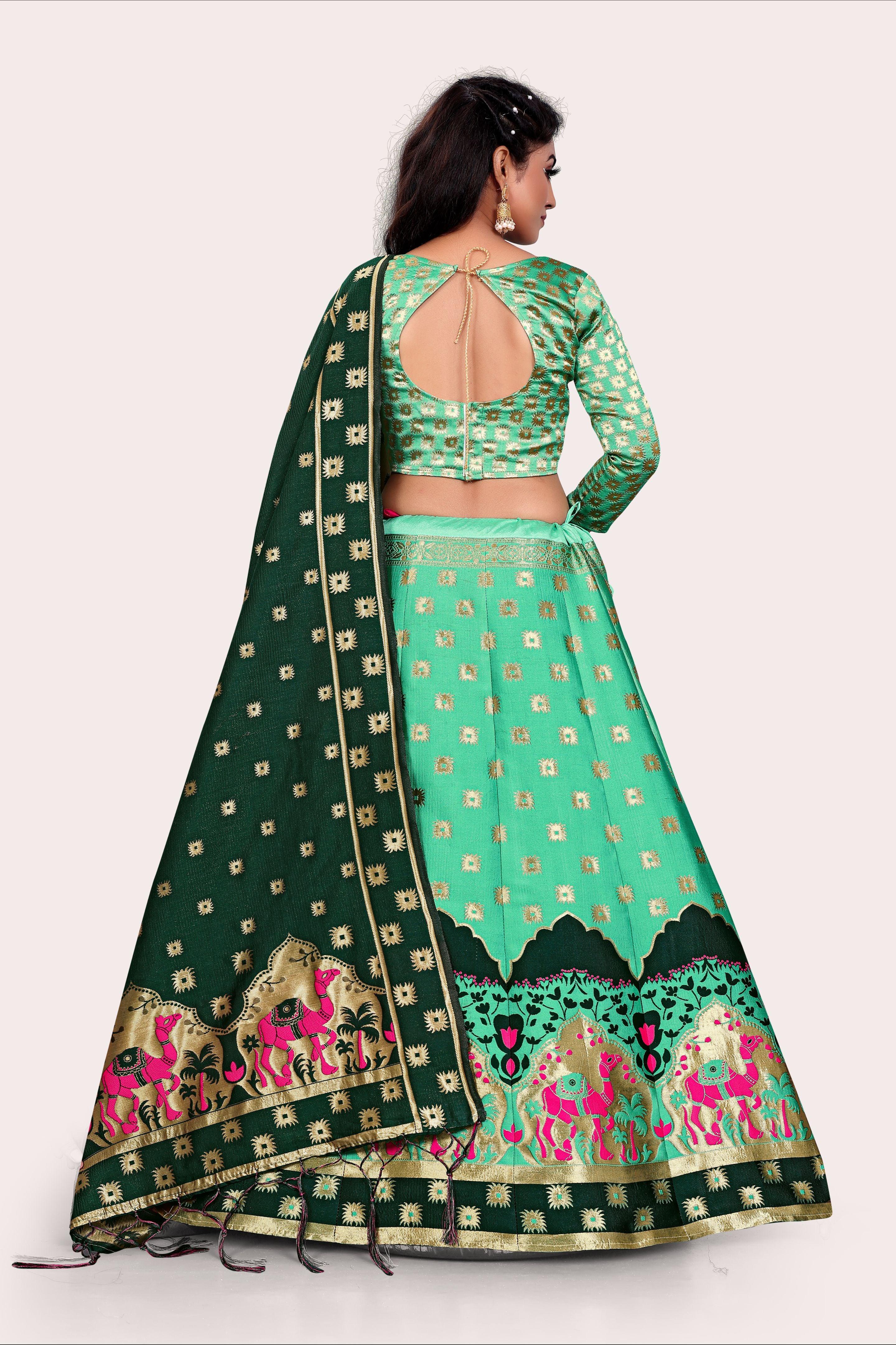 Timeless Treasure: Banarasi Lehenga Choli Set with Dupatta - Decize Clothing