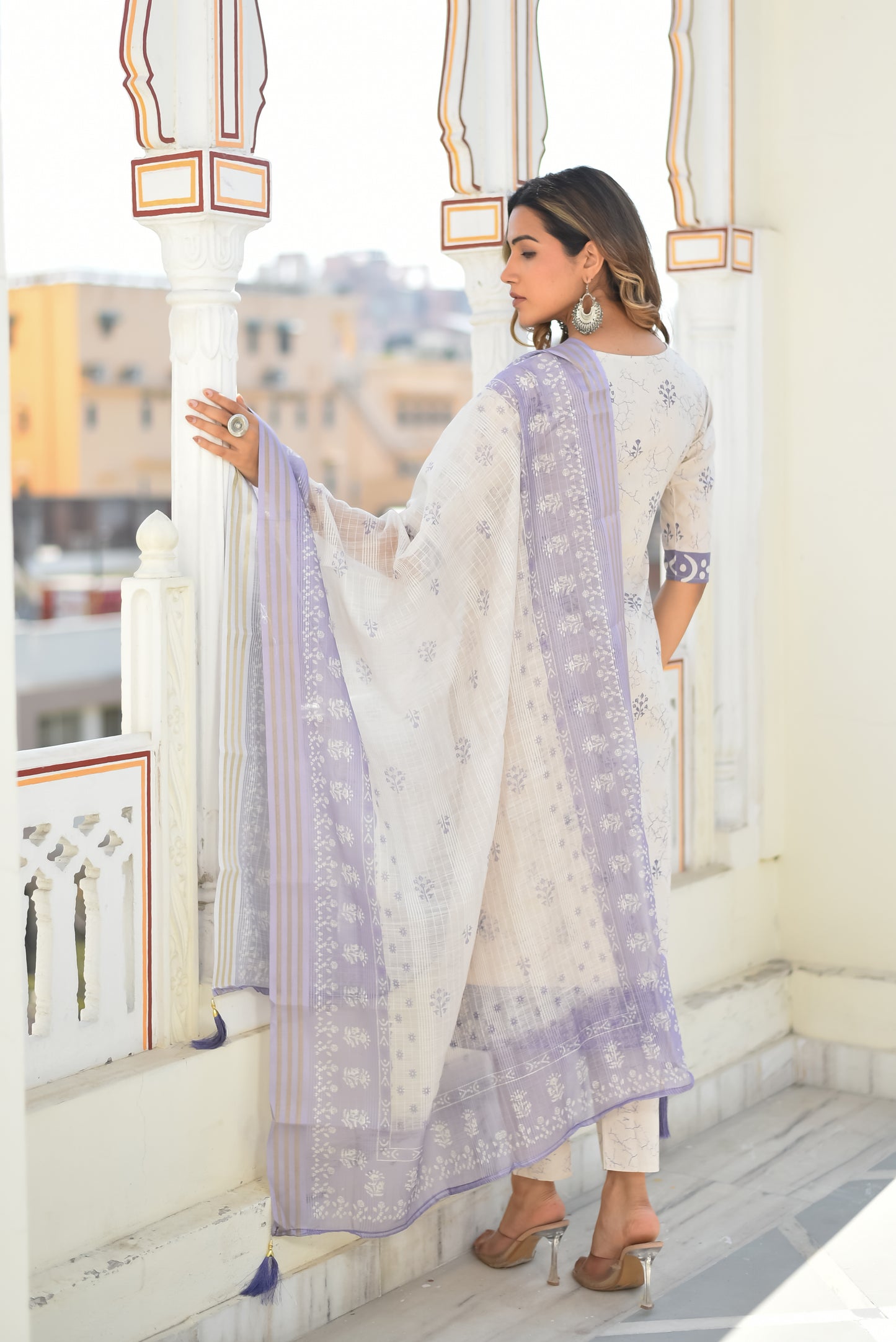 Aarunya Floral Cotton Kurta Set with Dupatta