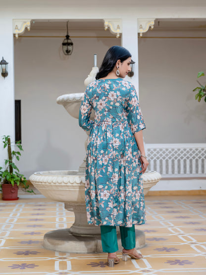 Tanisha Floral Printed Kurta Set with Dupatta