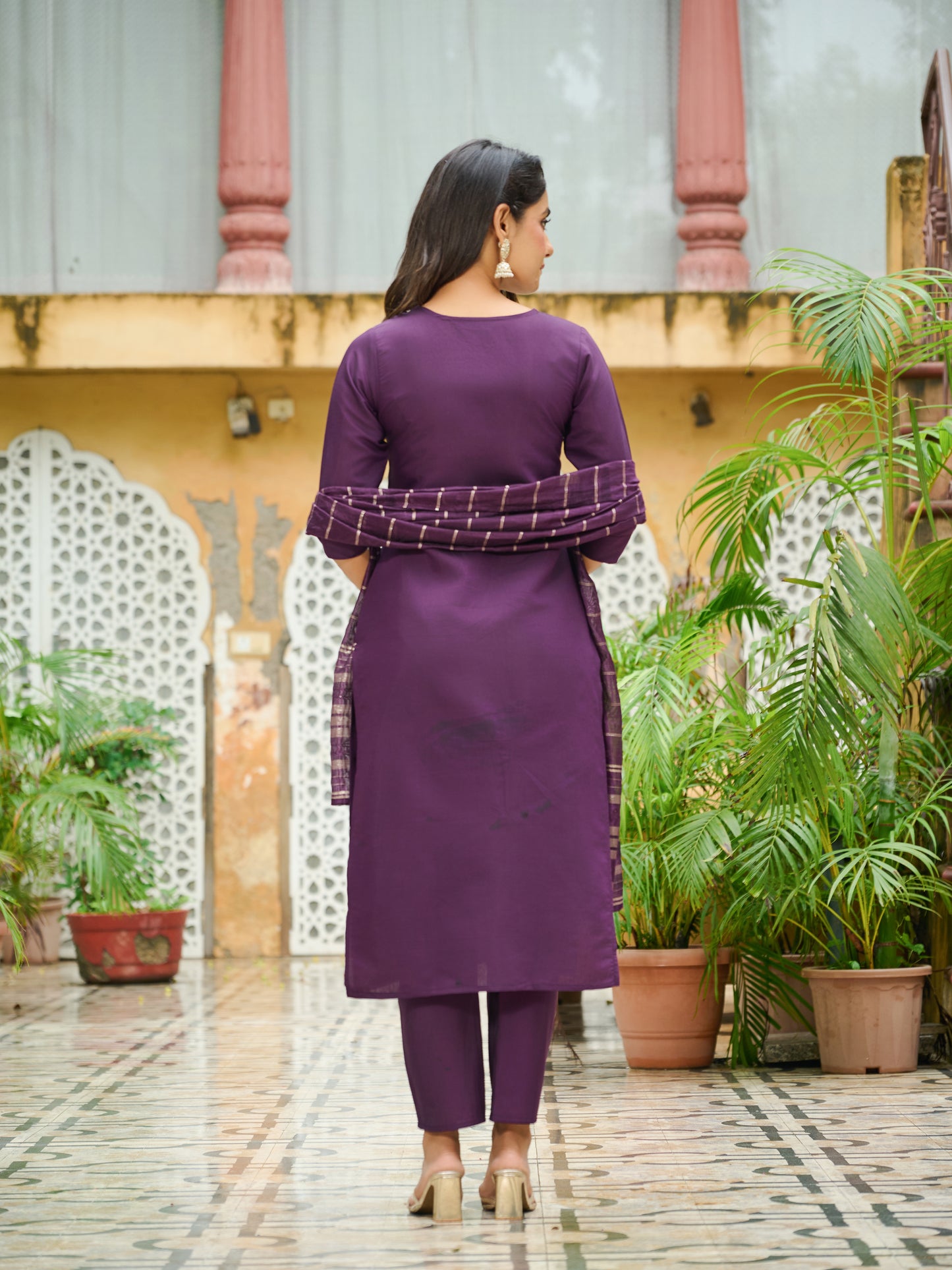 Parnika Silk Blend Embroidered Kurta Set with Dupatta