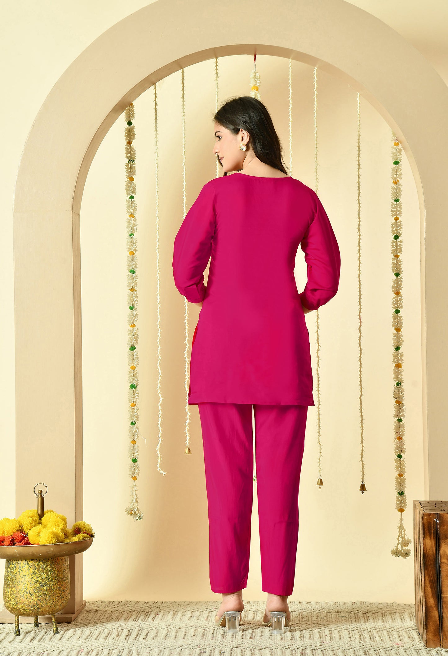 Amara Pure Silk Embroidered Co-ord Set