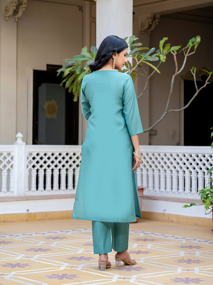 Noor Printed Motifs Kurta Set with Dupatta