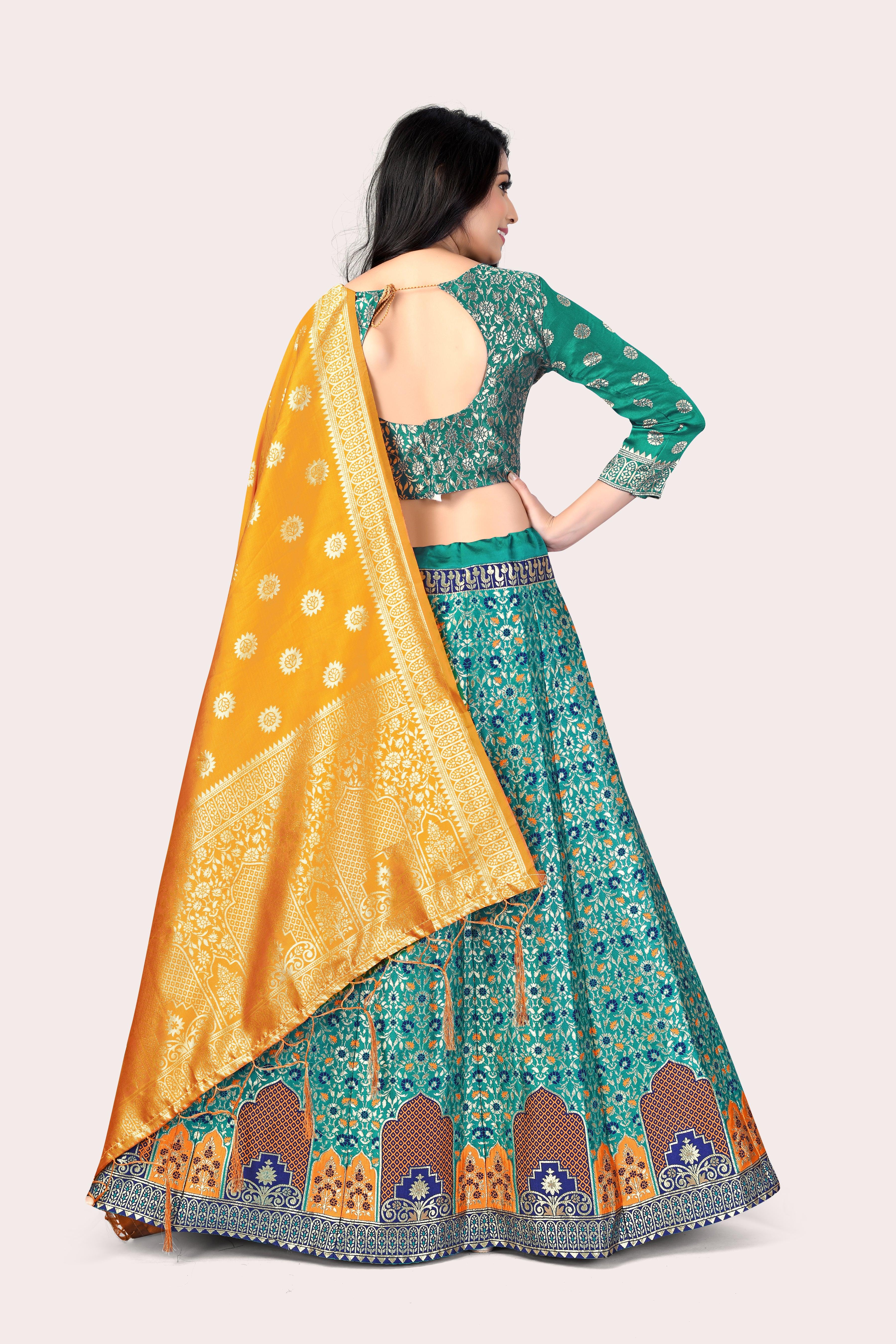 Timeless Treasure: Banarasi Lehenga Choli Set - Decize Clothing