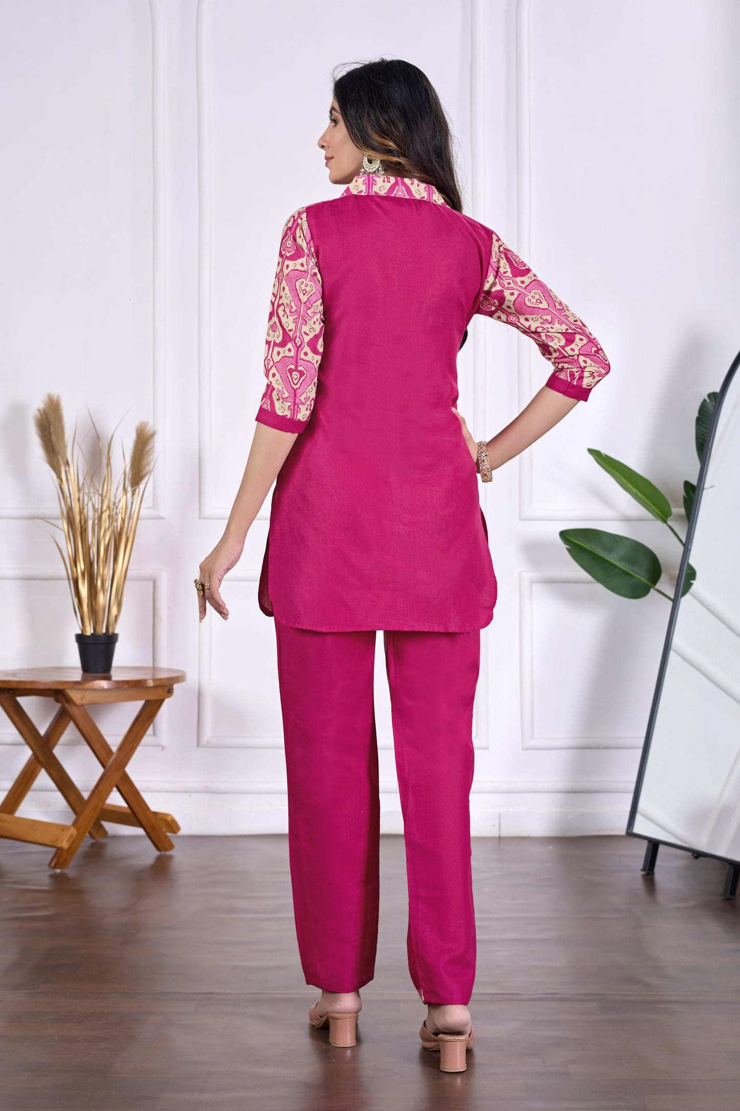 Anika Pure Cotton Printed Embroidered Co-ord Set
