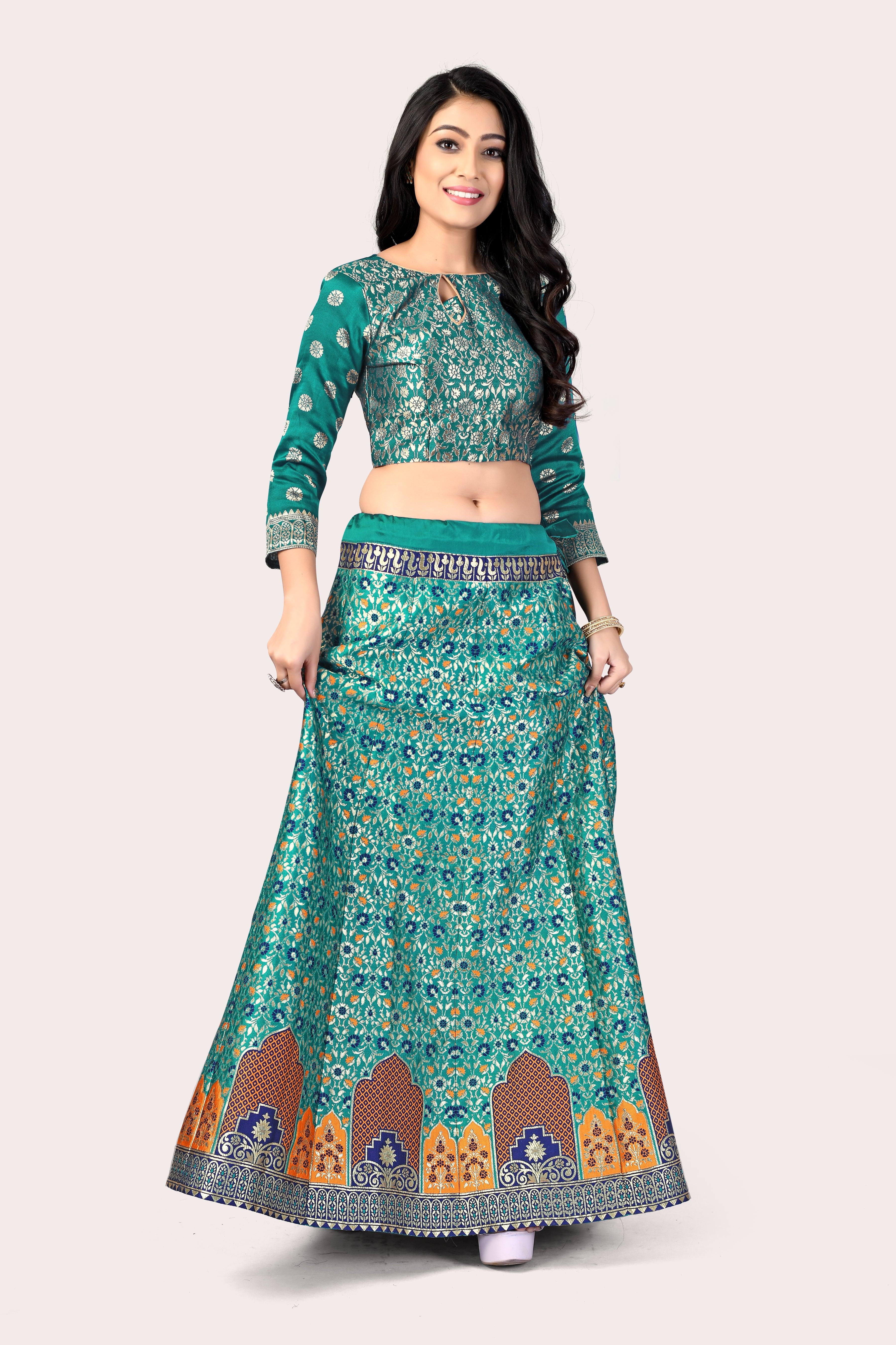 Timeless Treasure: Banarasi Lehenga Choli Set - Decize Clothing