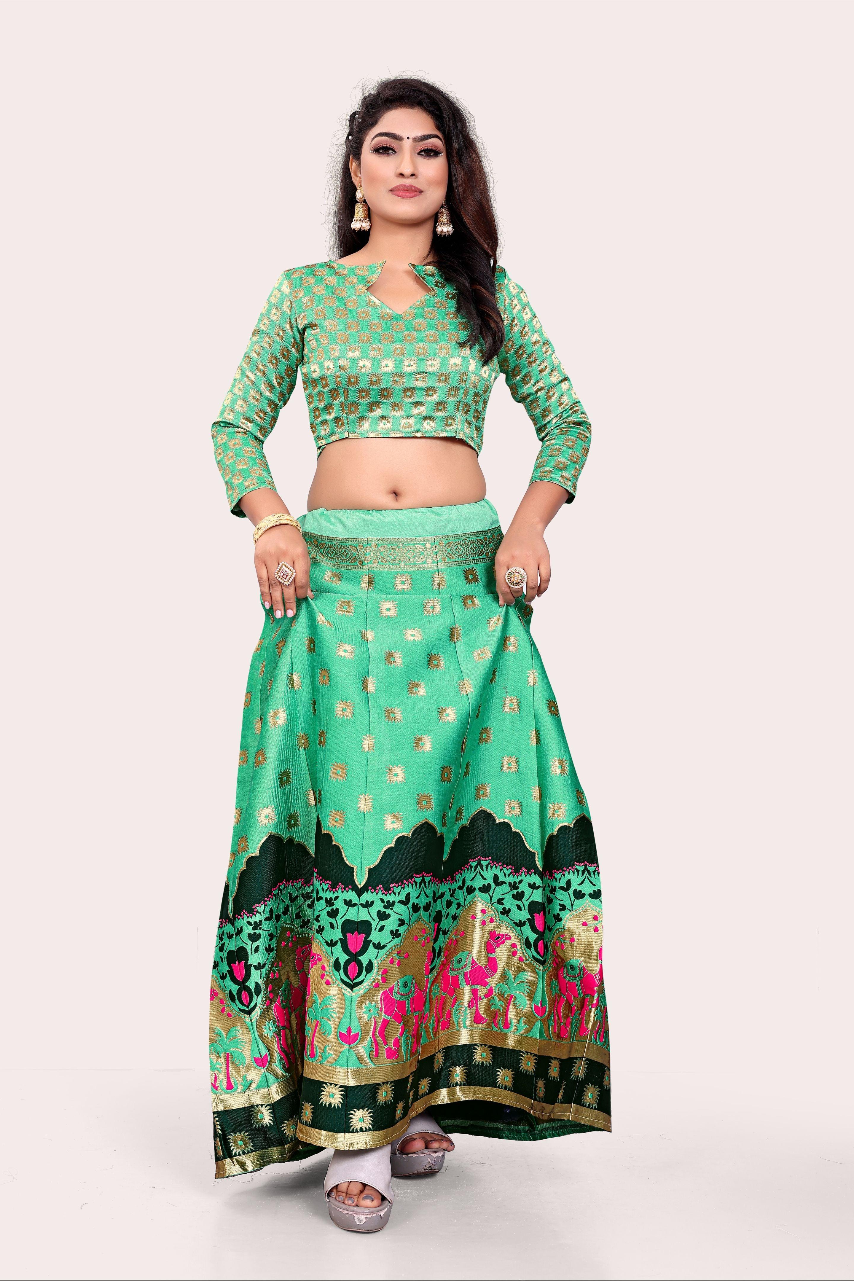 Timeless Treasure: Banarasi Lehenga Choli Set with Dupatta - Decize Clothing