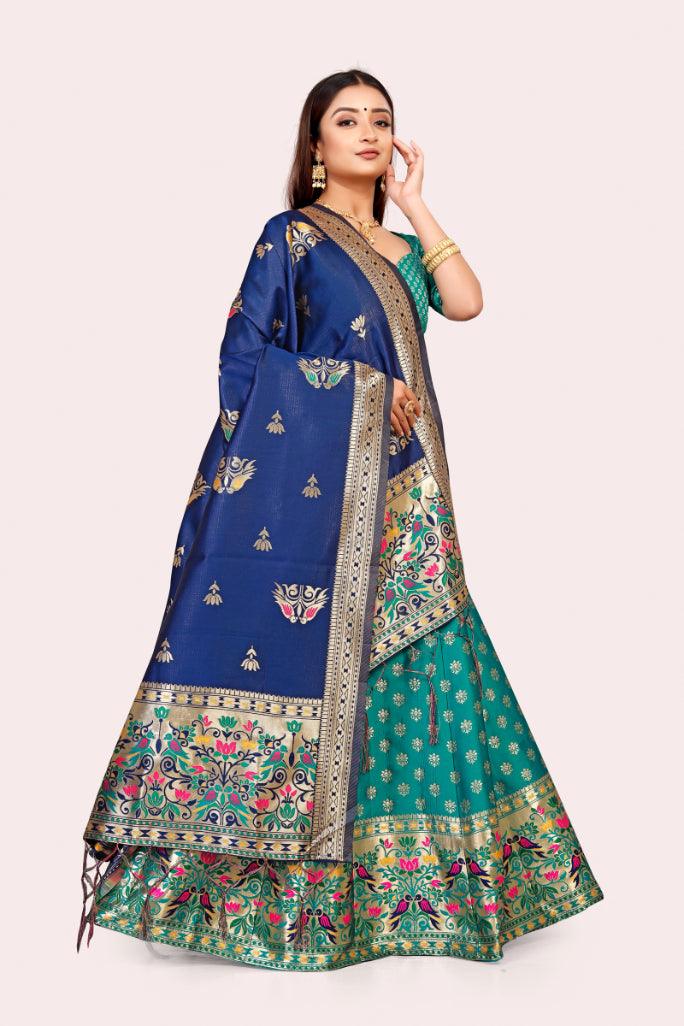 Exquisite Elegance: Banarasi Lehenga Choli with Dupatta - Decize Clothing