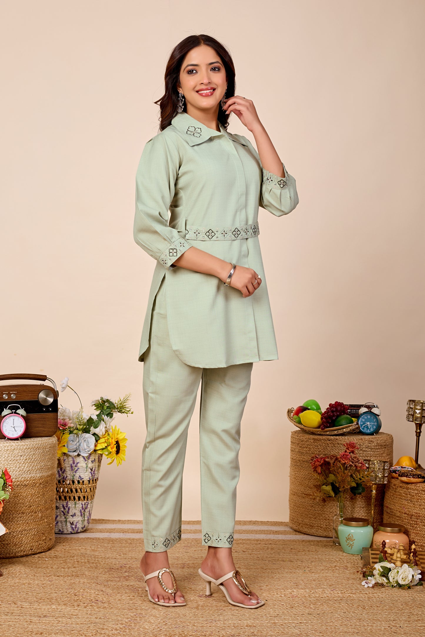 Noor Pure Cotton Embroidered Co-ord Set