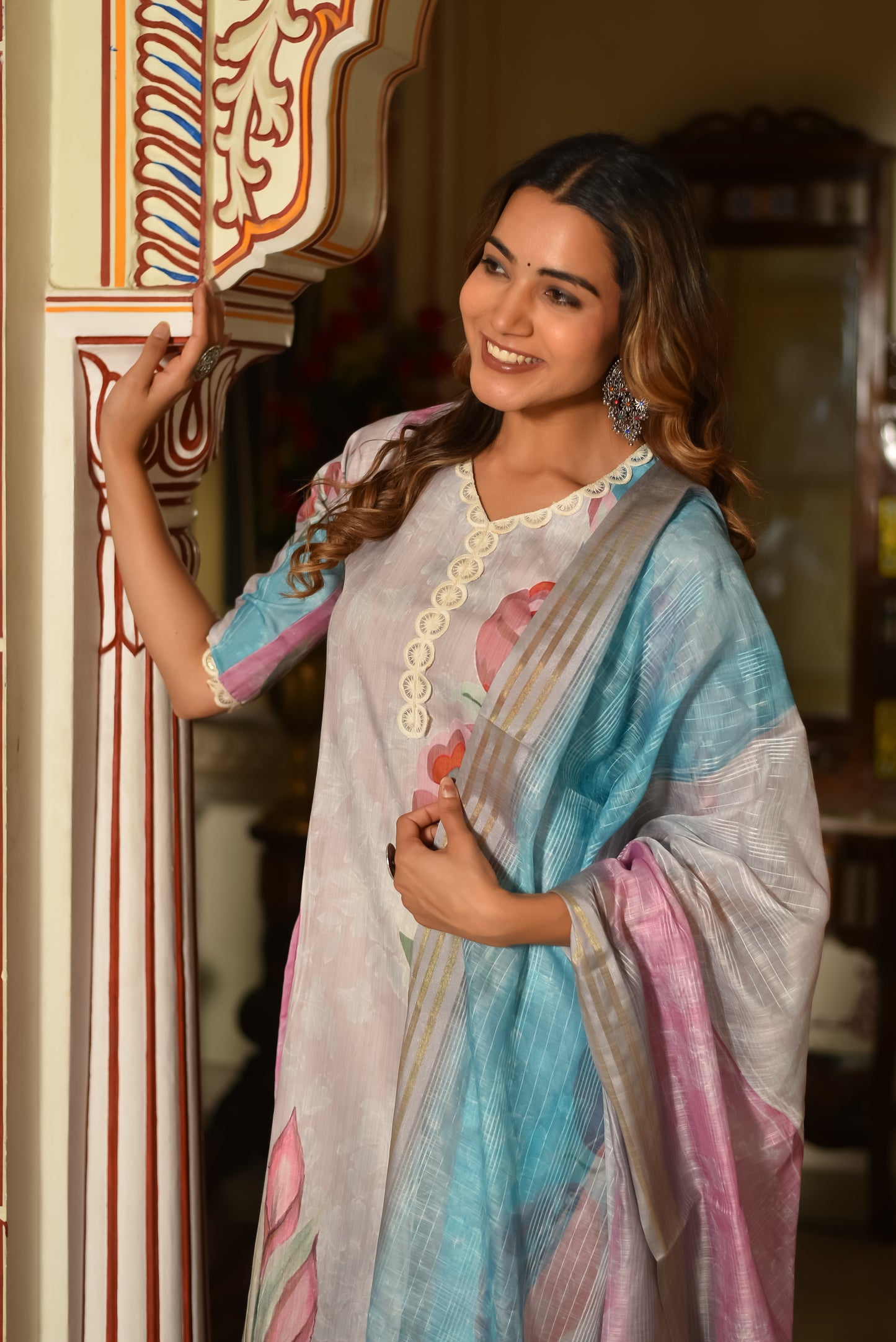 TULIP WHISPER COTTON KURTA SET WITH DUPATTA