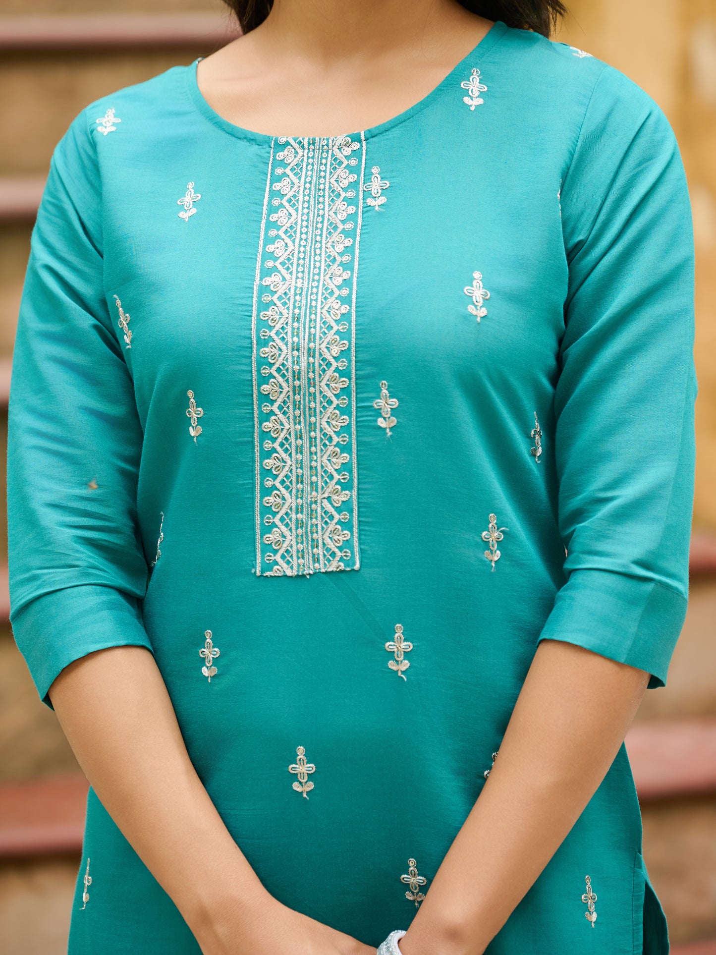 Zyra Embroidered Kurta Set with Dupatta