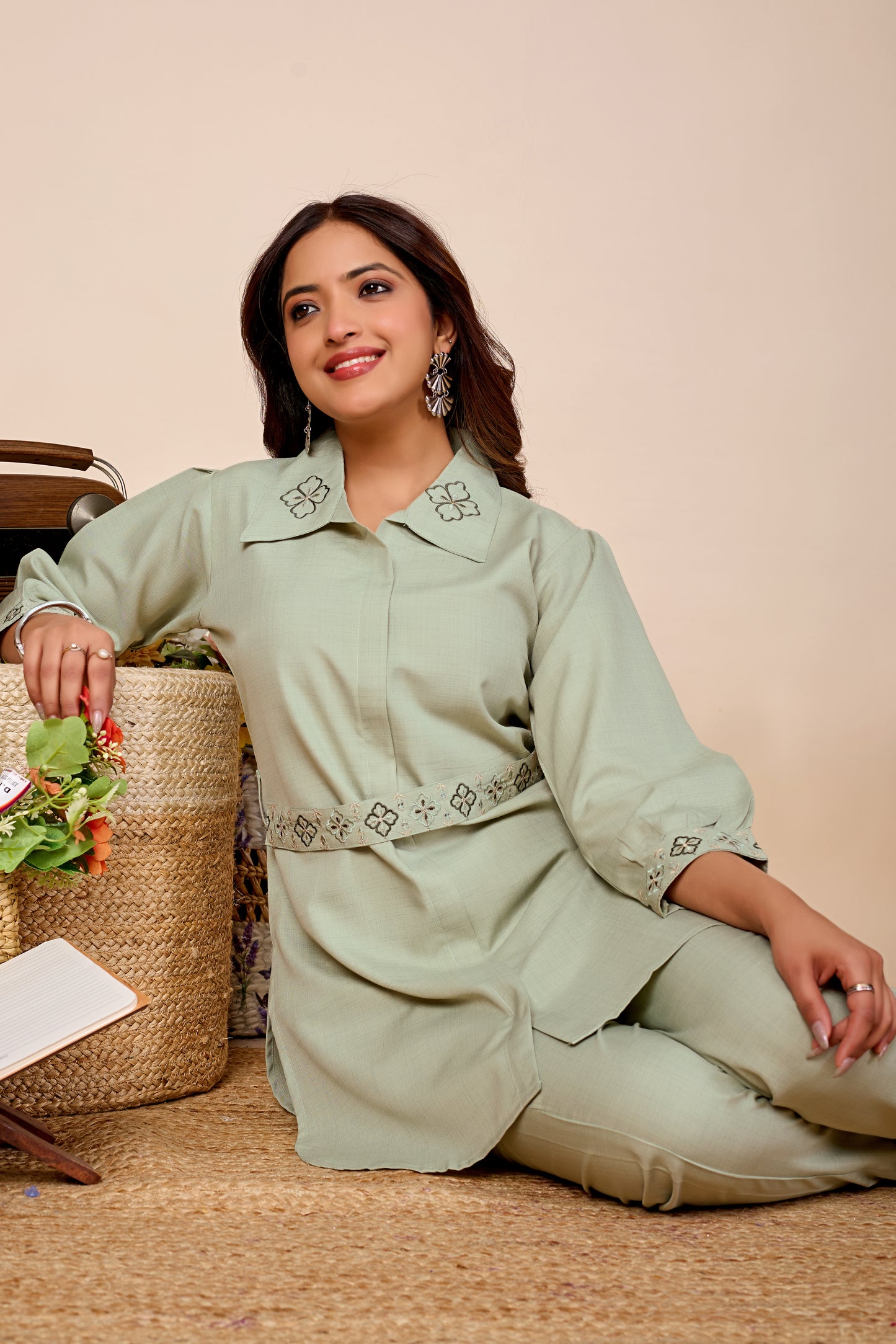Noor Pure Cotton Embroidered Co-ord Set