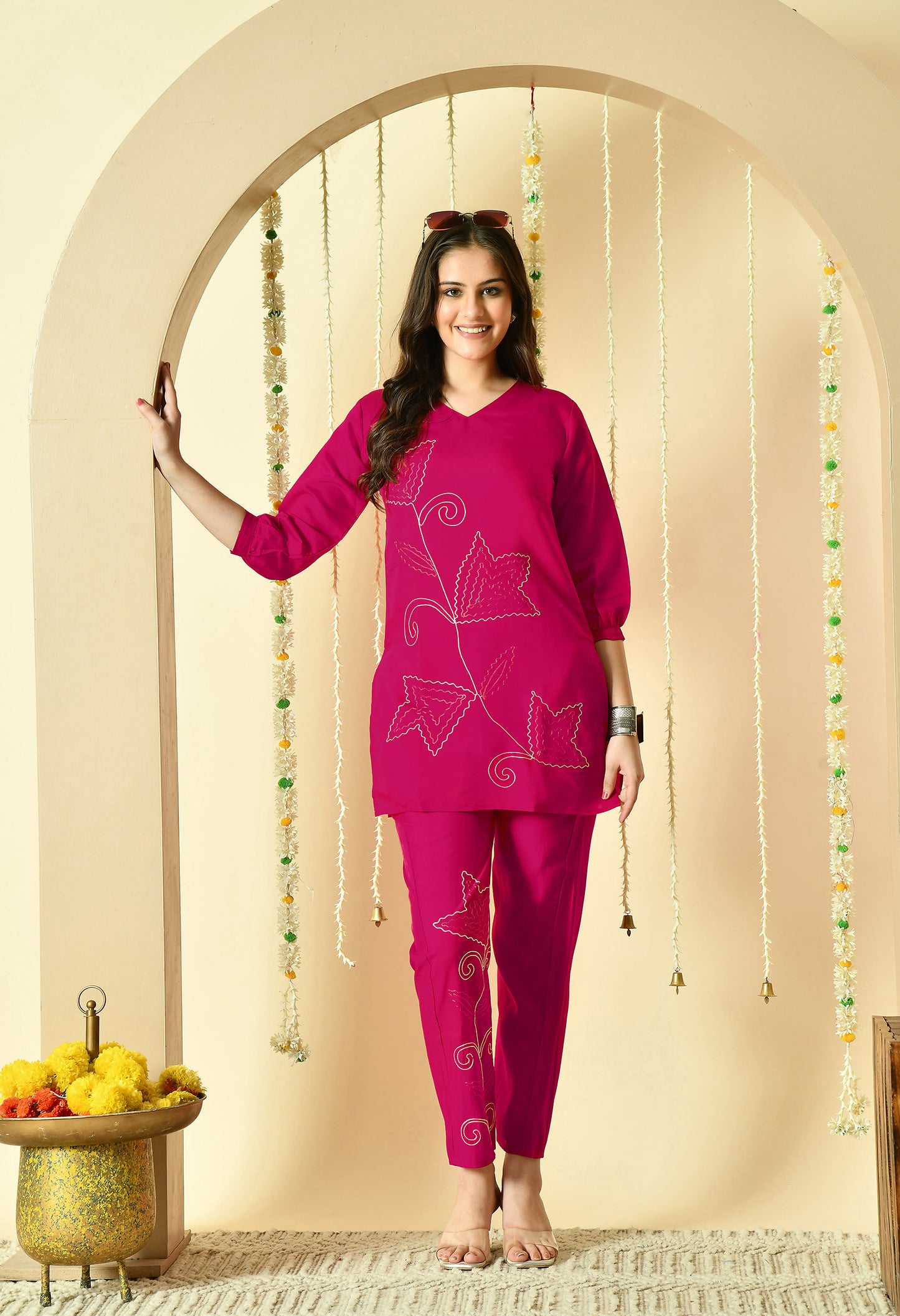 Amara Pure Silk Embroidered Co-ord Set