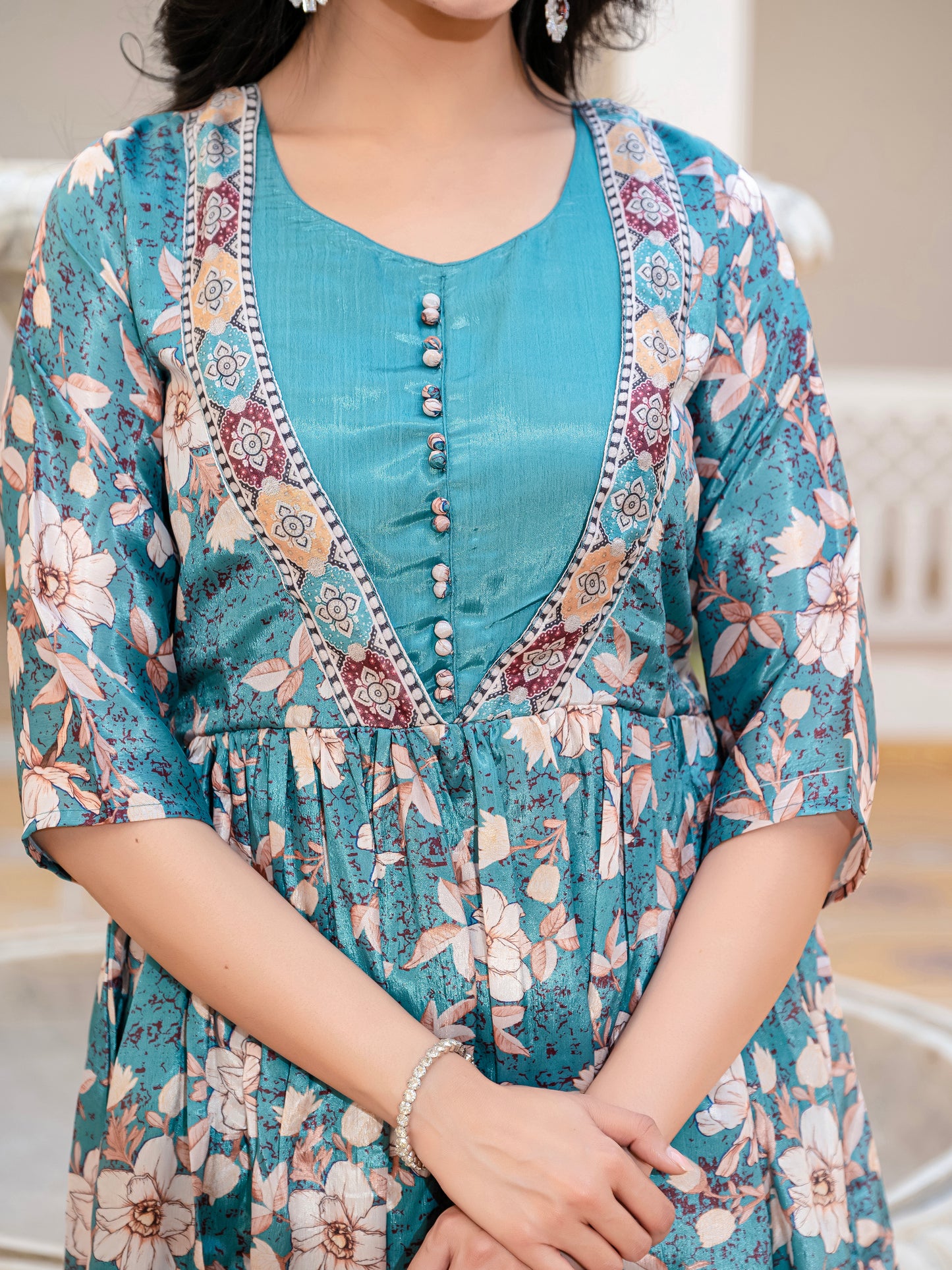 Tanisha Floral Printed Kurta Set with Dupatta